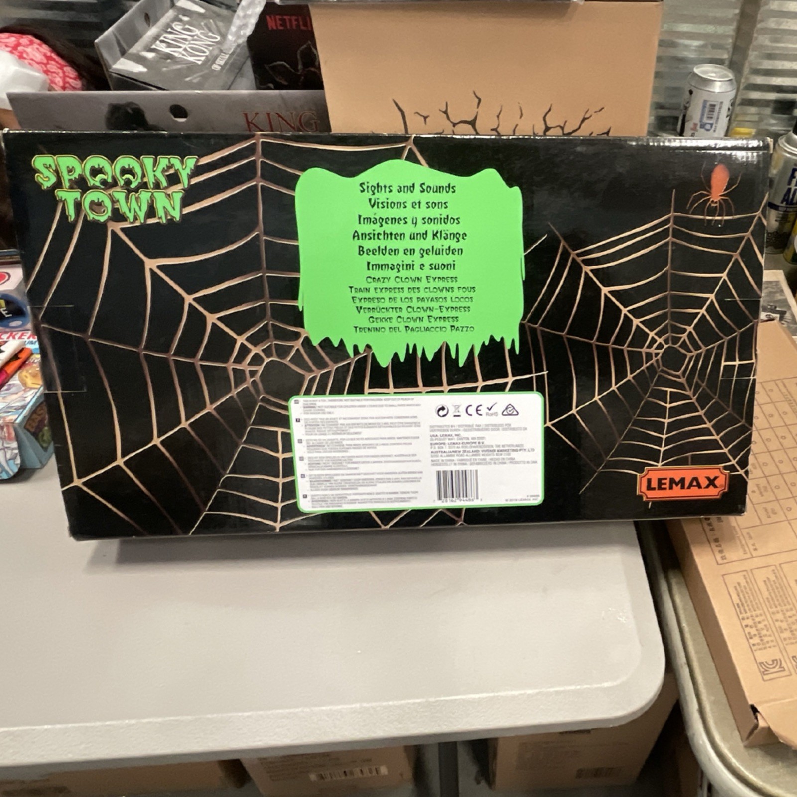 Lemax Spooky Town “Sights and Sounds” Halloween Mini Train Set, Boxed
