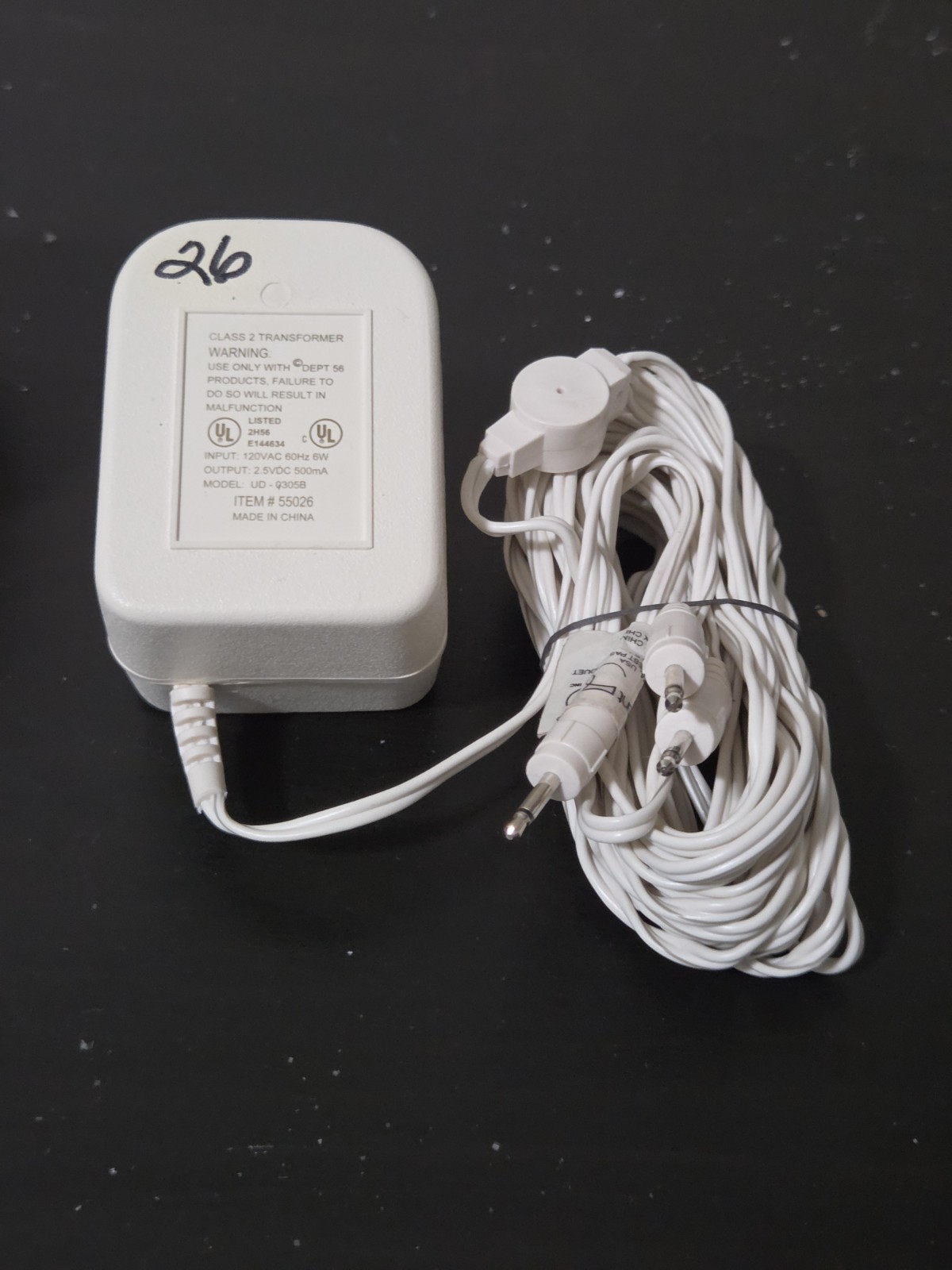 Department 56 AC/DC ADAPTER Village Christmas Accessory #55026