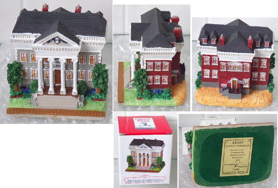 First Bank of Liberty Falls Village Building AH233 Liberty Falls 3″ Figure New