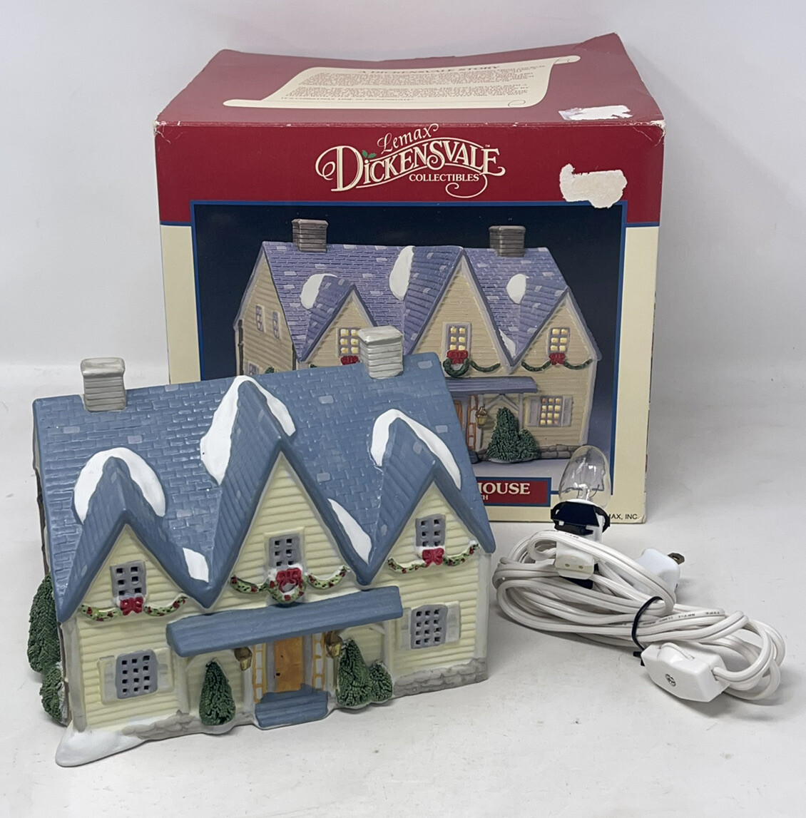 Lemax Christmas STRATFORD HOUSE #25053 Lighted HTF Rare Retired Vintage 1992 90s
