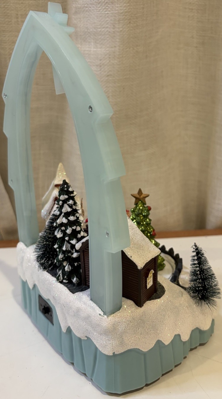 New 2023 Holiday Time CHRISTMAS VILLAGE SCENE Lights Up & Plays 8 Carols NIB
