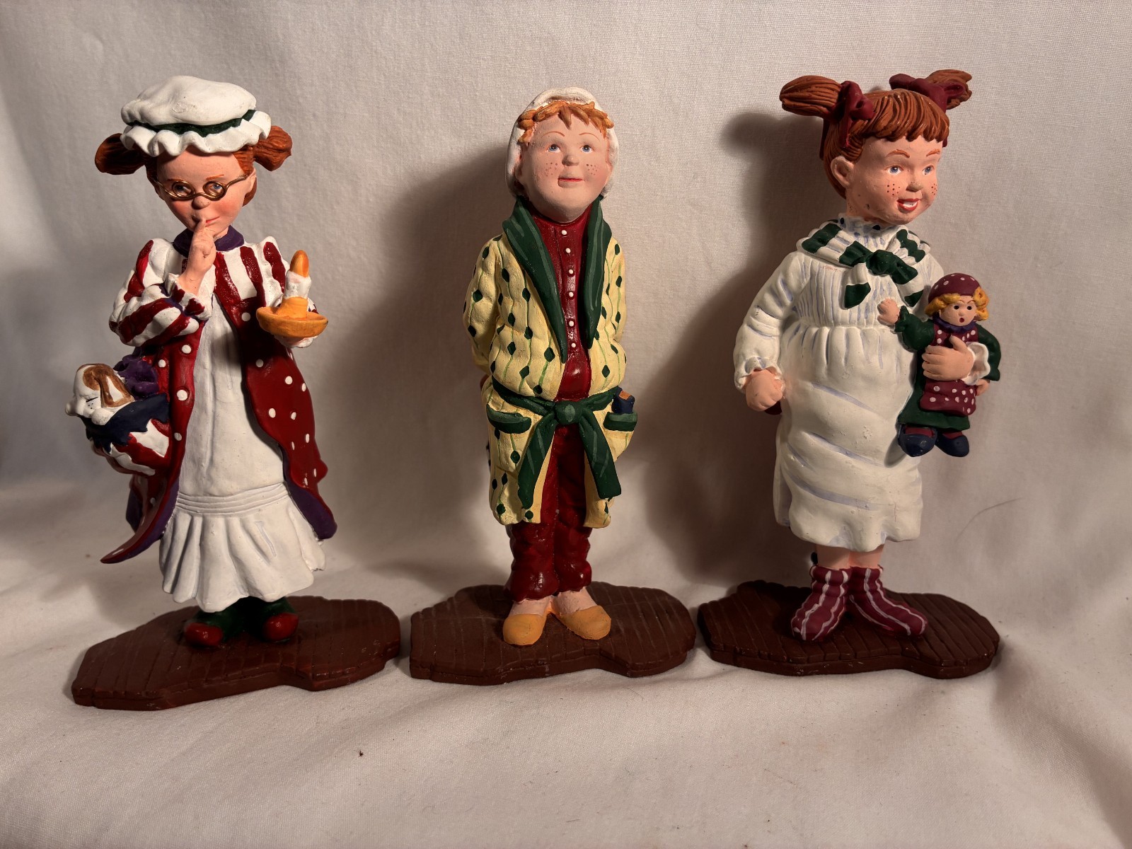 Dept. 56 All through the House Lot of 3 Mary Jo Billy And Sarah Kate & Andy