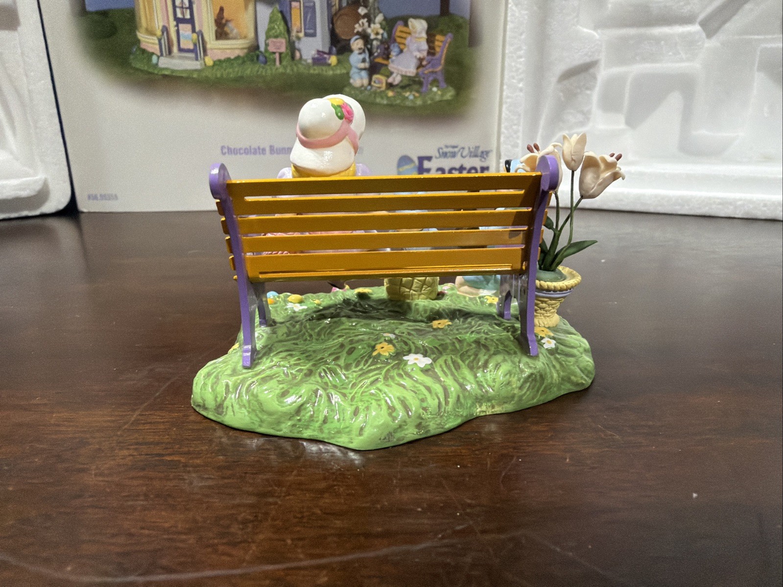 Department 56 Snow Village Easter Chocolate Bunny Factory Ceramic House 56.55355
