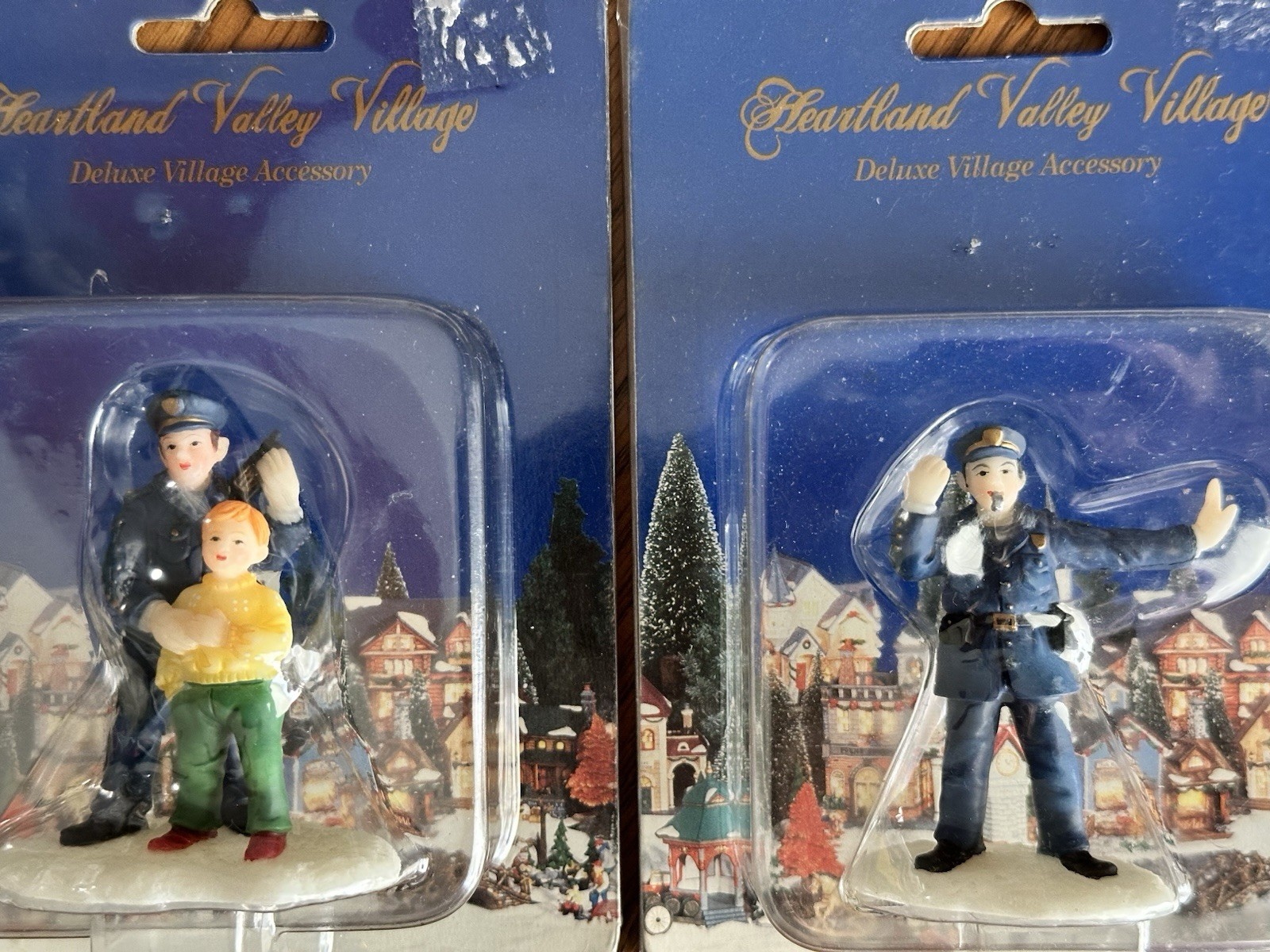 2 NIP Heartland Valley Village O’Well Police Officer Policeman Cop Boy Christmas