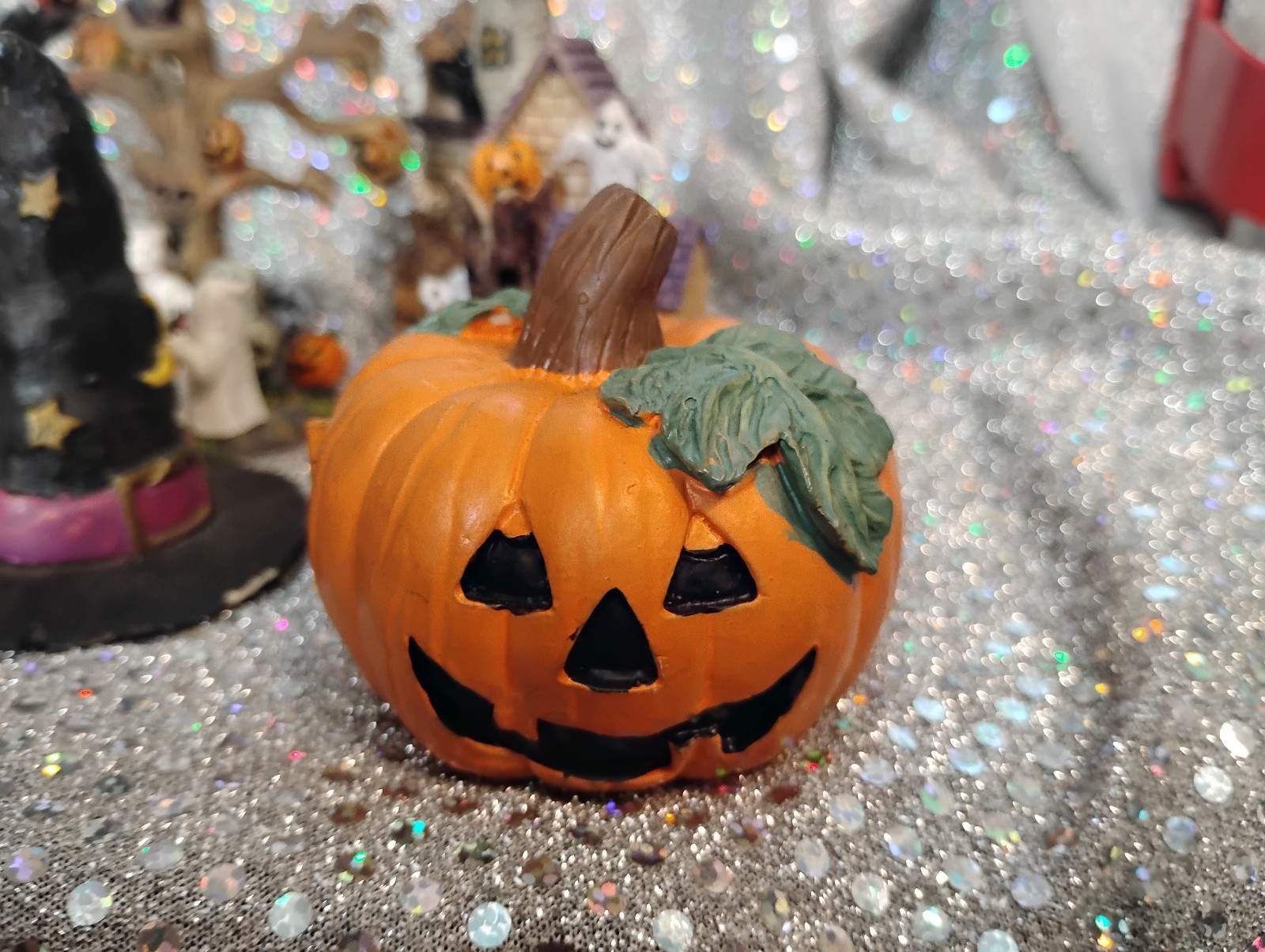 Lot of 13 Assorted Small Halloween Village Figures 1″-3″ – See Pictures
