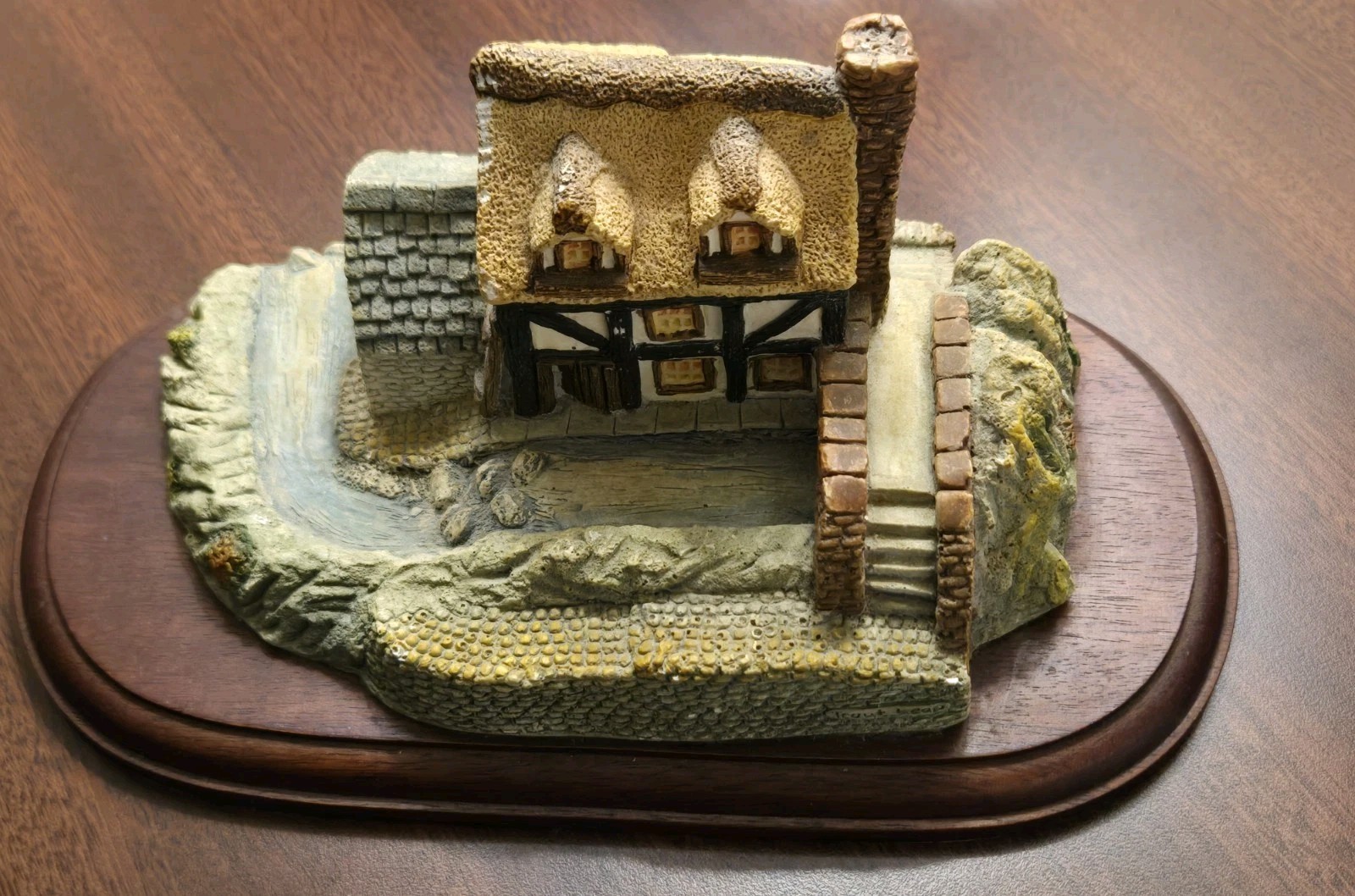 Memory Lane Cottages Trout Leap by Peter Tomlins Ceramic Figurine 1985