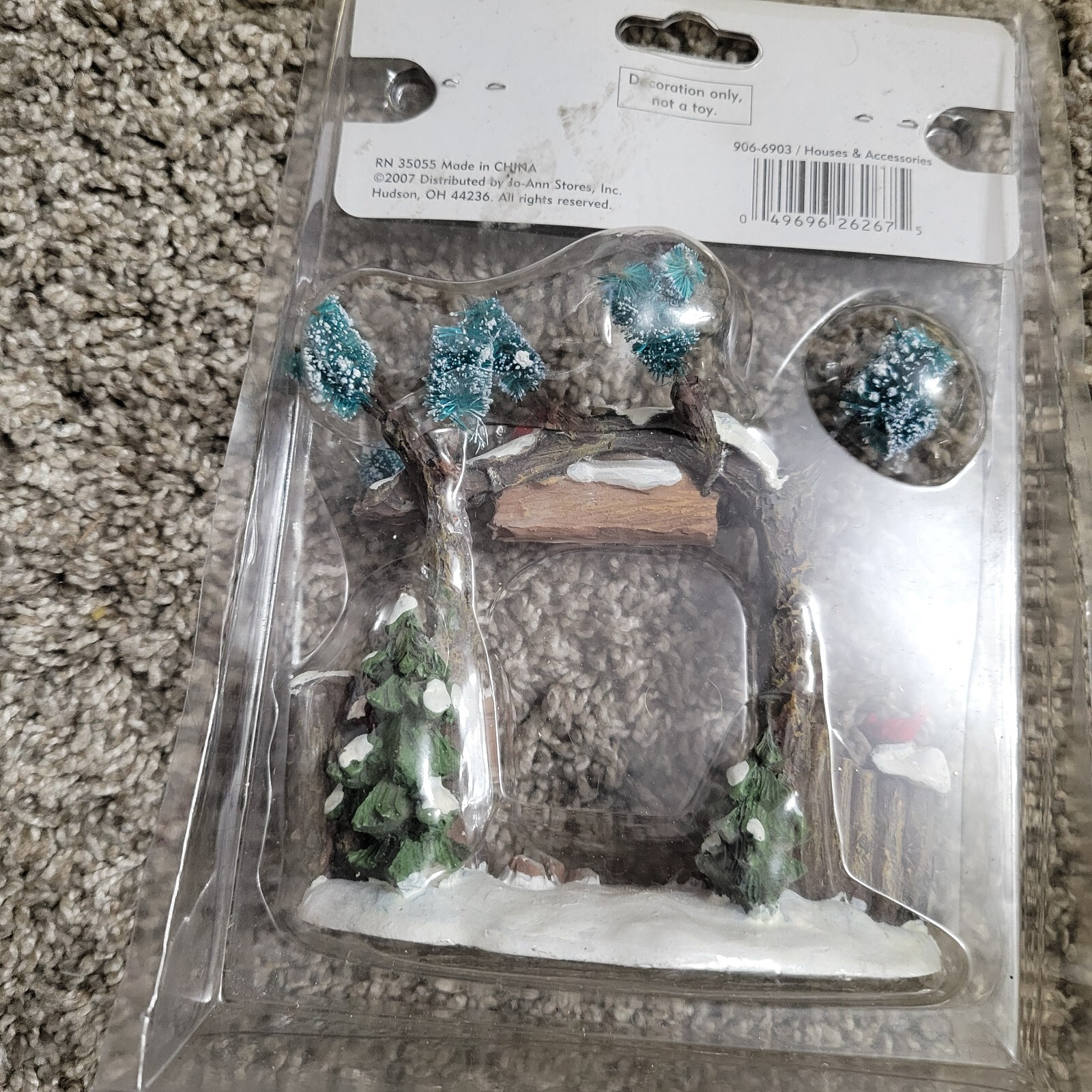 Holiday Inspirations Towne Series Lot Snow Trees Brick Stone Walls Village Sign