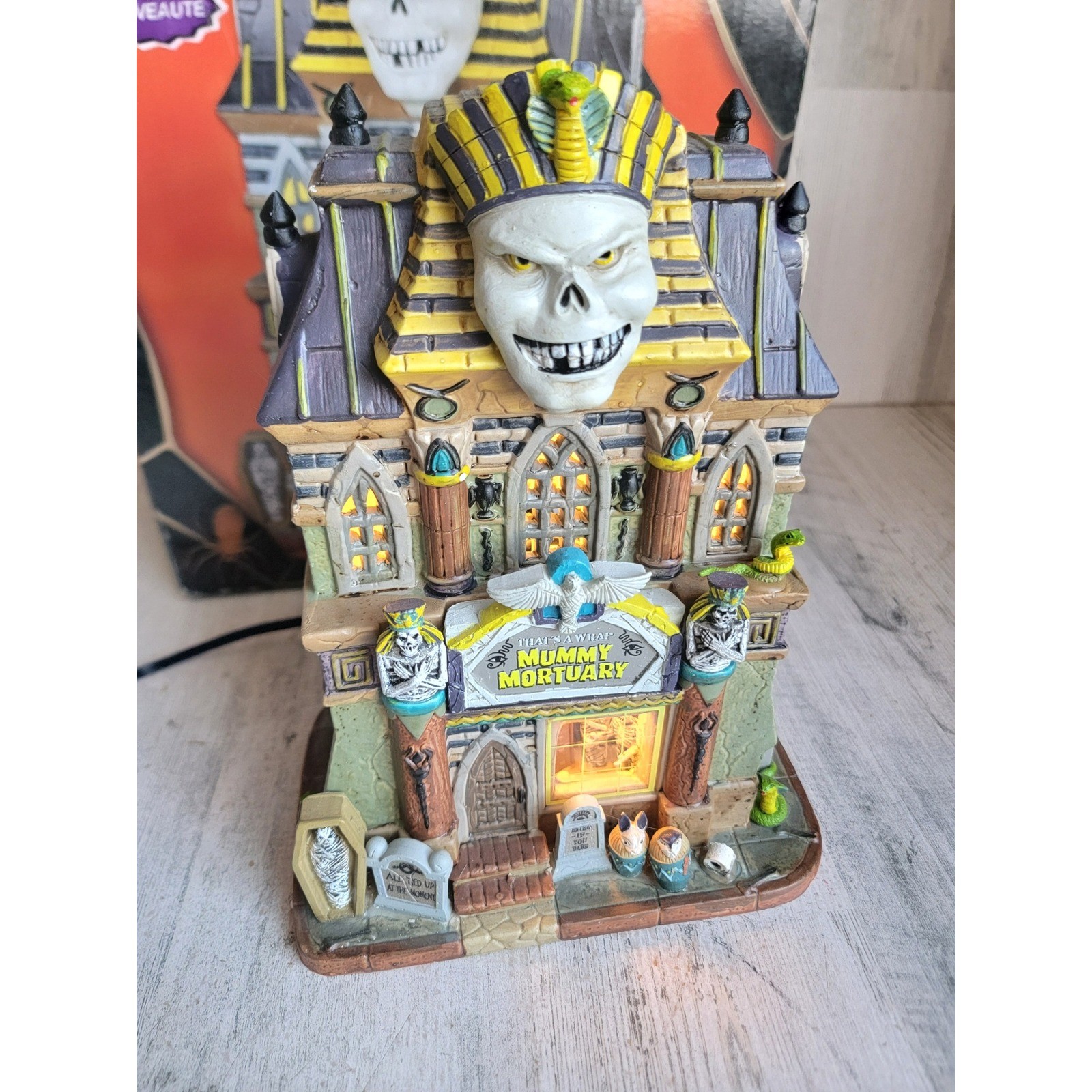 Lemax Mummy mortuary Spooky Town Halloween Village accessory