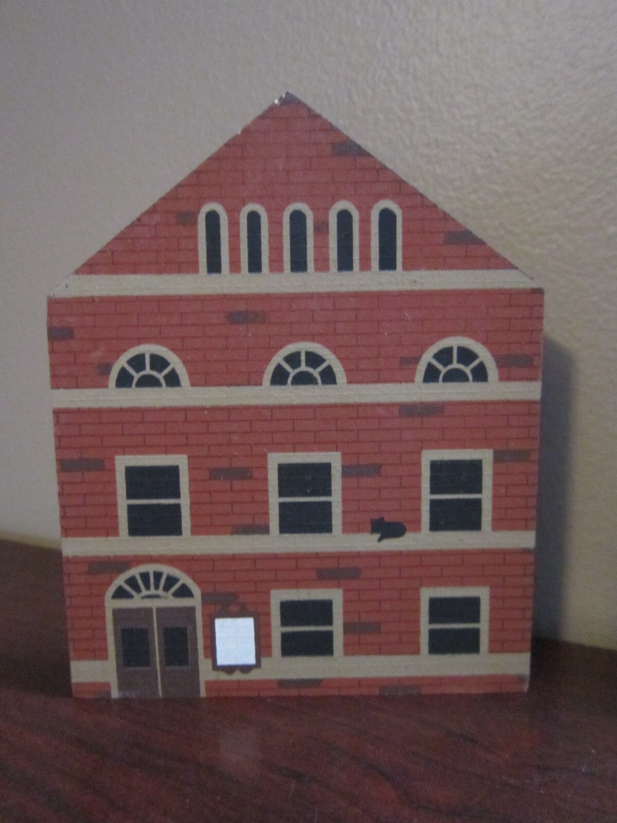 OPERA HOUSE CAT’S MEOW VILLAGE 1985 WOOD BLOCK HAND SIGNED FALINE ’85 VERY CLEAN