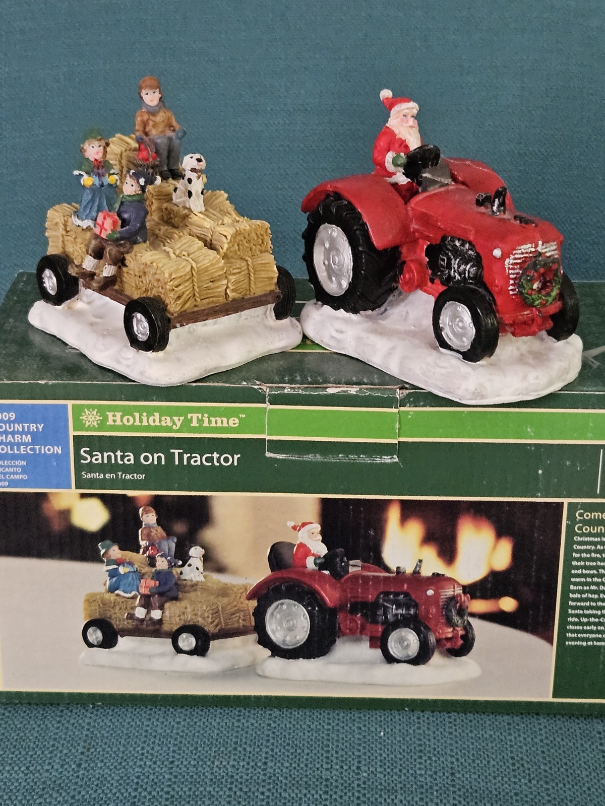 Holiday Inspirations House Accessory Santa Driving A TRACTOR Hayride