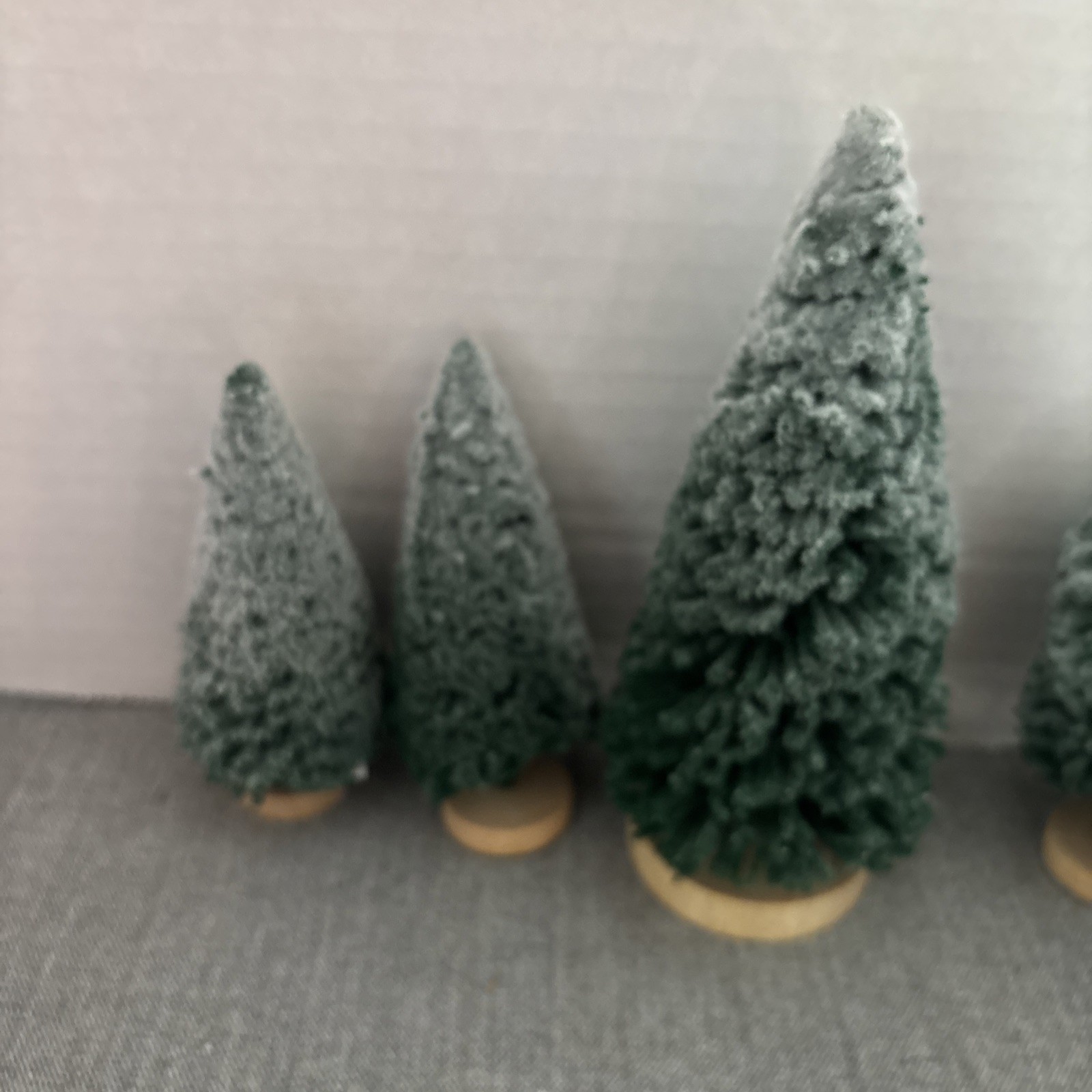 LOT of 7 Department 56 Trees Bushes Snow covered VINTAGE Taiwan