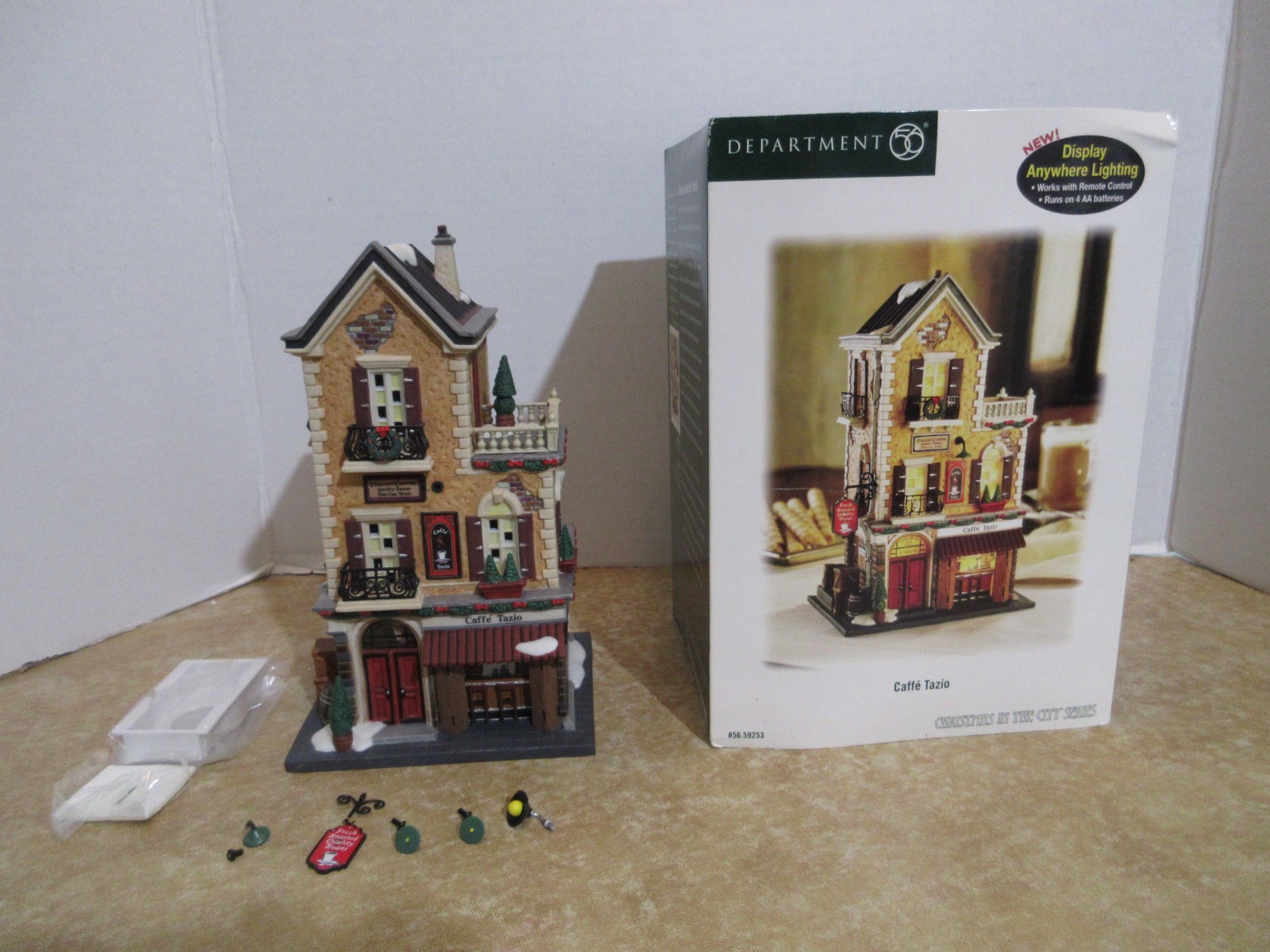 Dept. 56 Christmas In The City Cafe Tazio Anywhere Lighting Read Coffee House