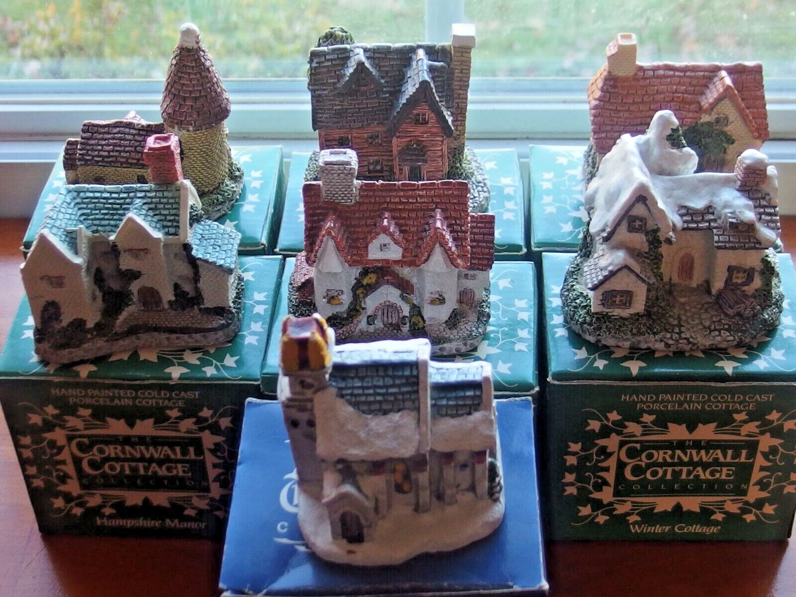 Lot of 6 Cornwall Cottage Collection + 1 Dickens Christmas Town Church