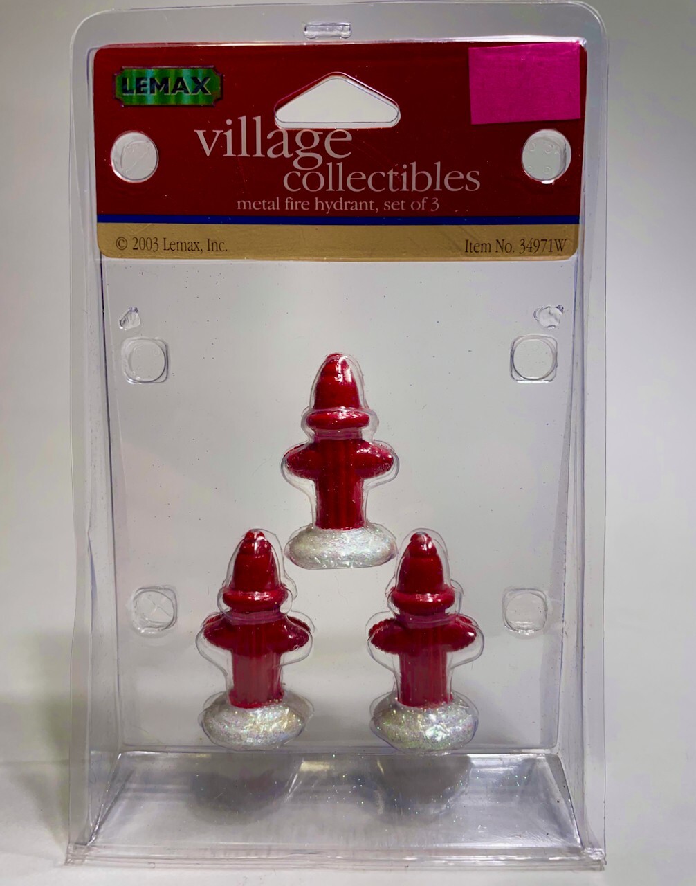 Lemax Xmas Metal Fire Hydrant 24986 set/3 Released 2003 Retired 2022