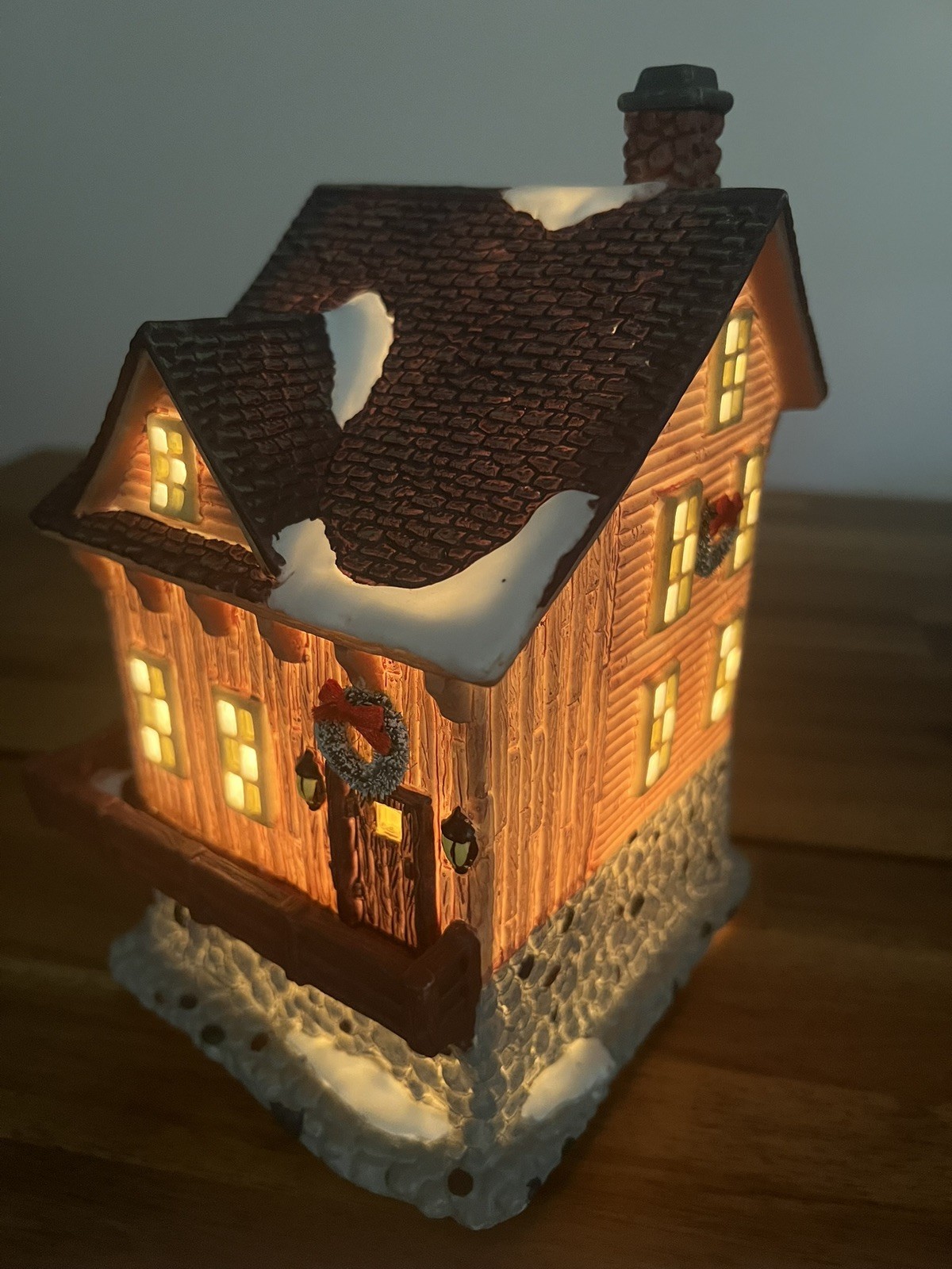1999 Vintage St. Nicholas Square Christmas Village Illuminated Bennett Bros Mill