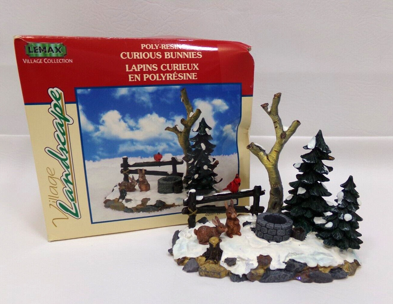 Lemax Village Landscape Village Collection Poly Resin CURIOUS BUNNIES 2001