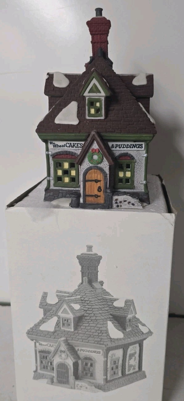 Dept 56 Dickens’ Village Heritage WM. WHEAT CAKES AND PUDDINGS 5808-4 Holliday