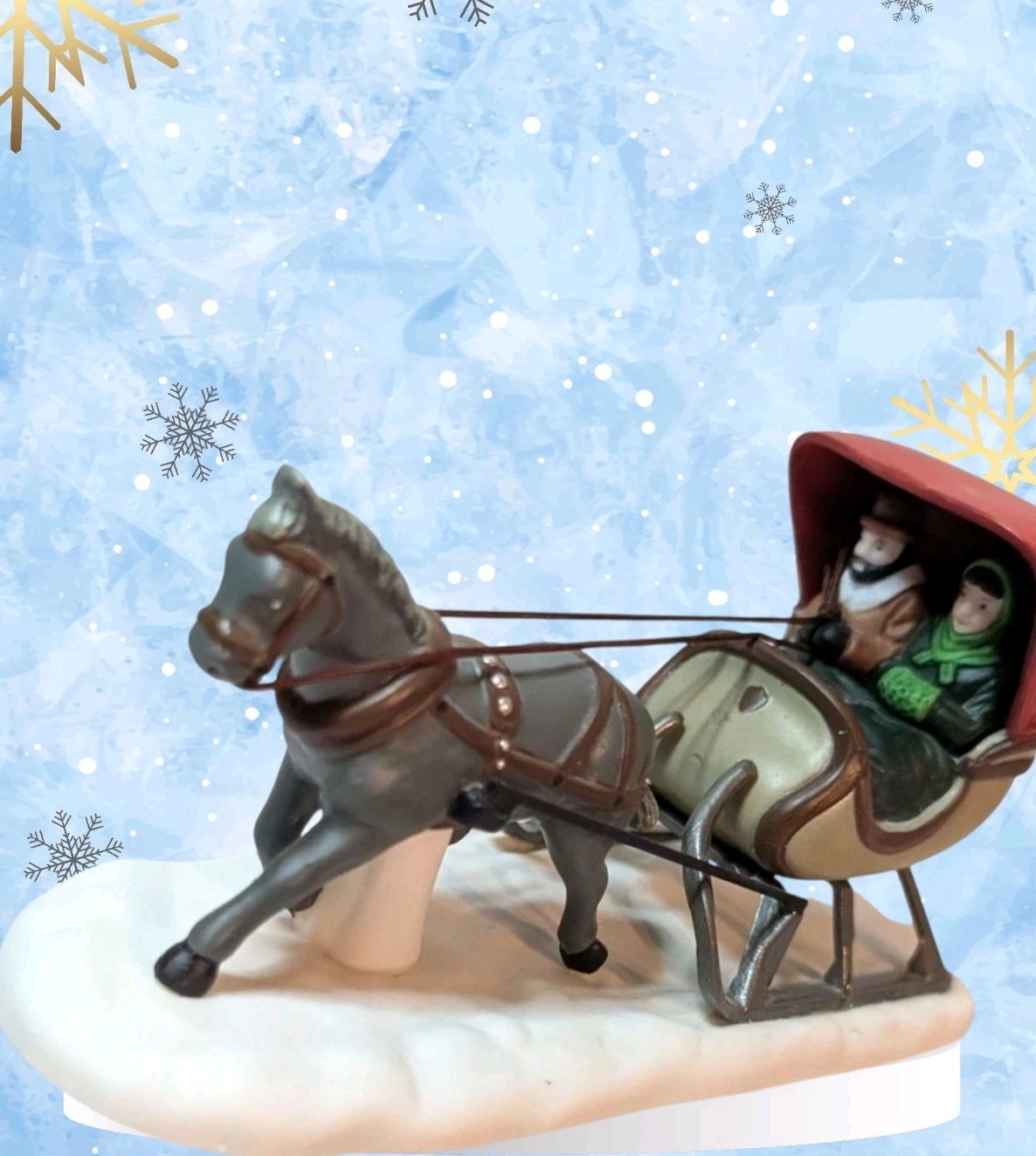 Dept 56 Heritage Village Collection “One Horse Open Sleigh” #5982-0 Retired