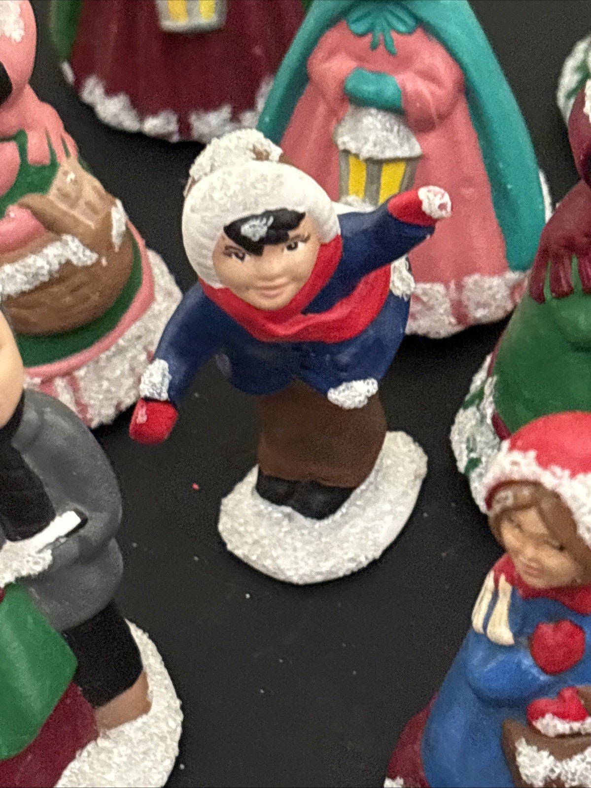10 Vtg Byron Molds Figurines Christmas Village Victorian People Carolers Ceramic
