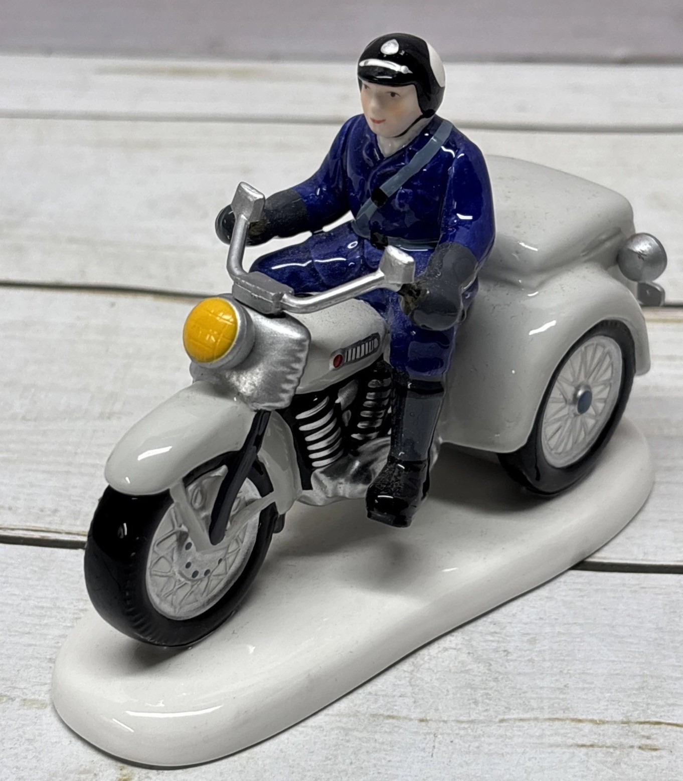 Dept. 56 Snow Village “Patrolling The Road” Police Officer Harley Davidson