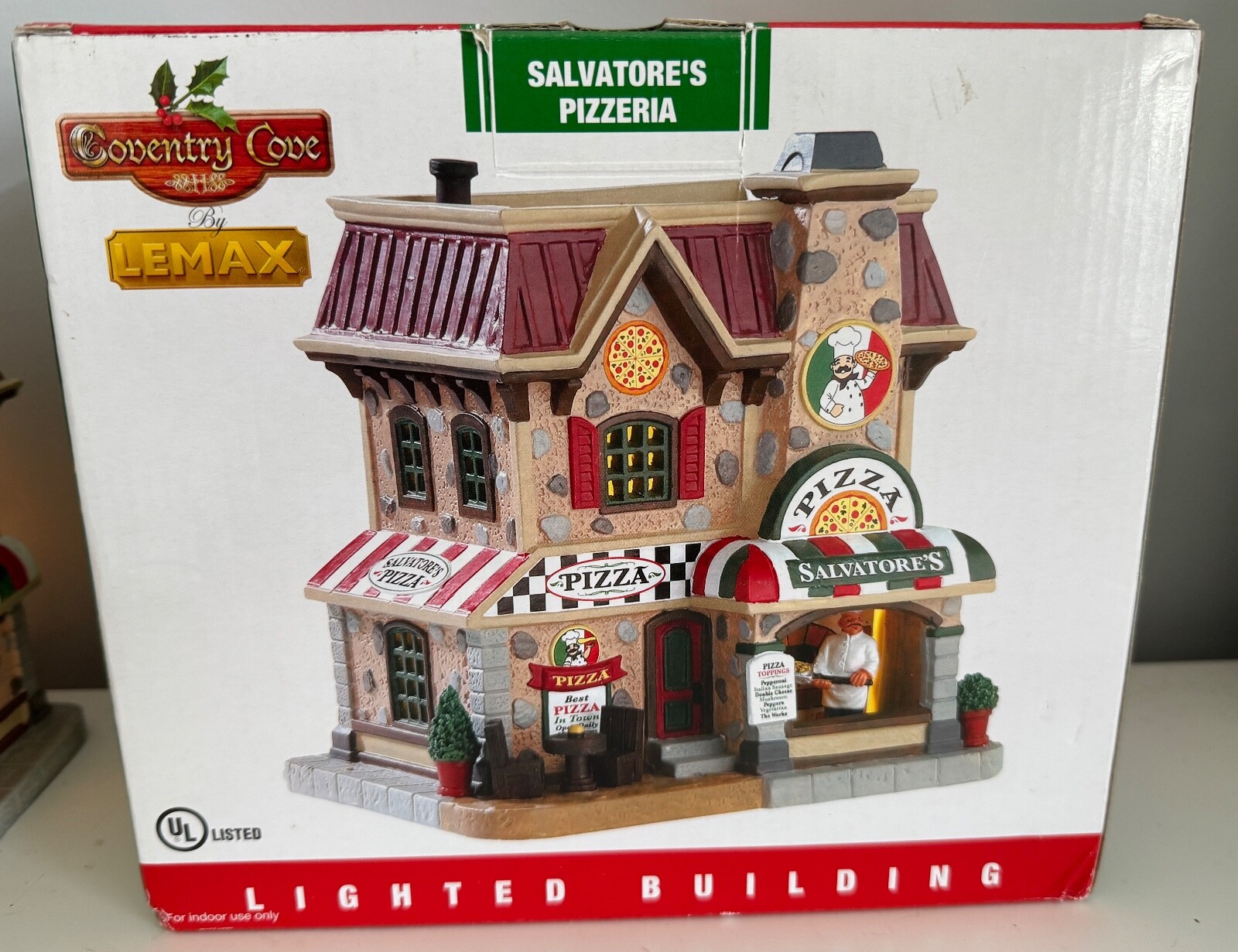 RARE Lemax Coventry Cove Salvatore’s Pizzeria Christmas Village House 2017 READ!