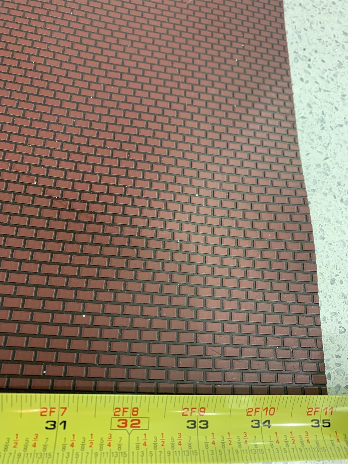 Lemax 2003 Large Brick Mat General Product 34916 Road Sidewalk Texture 35″ X 18″