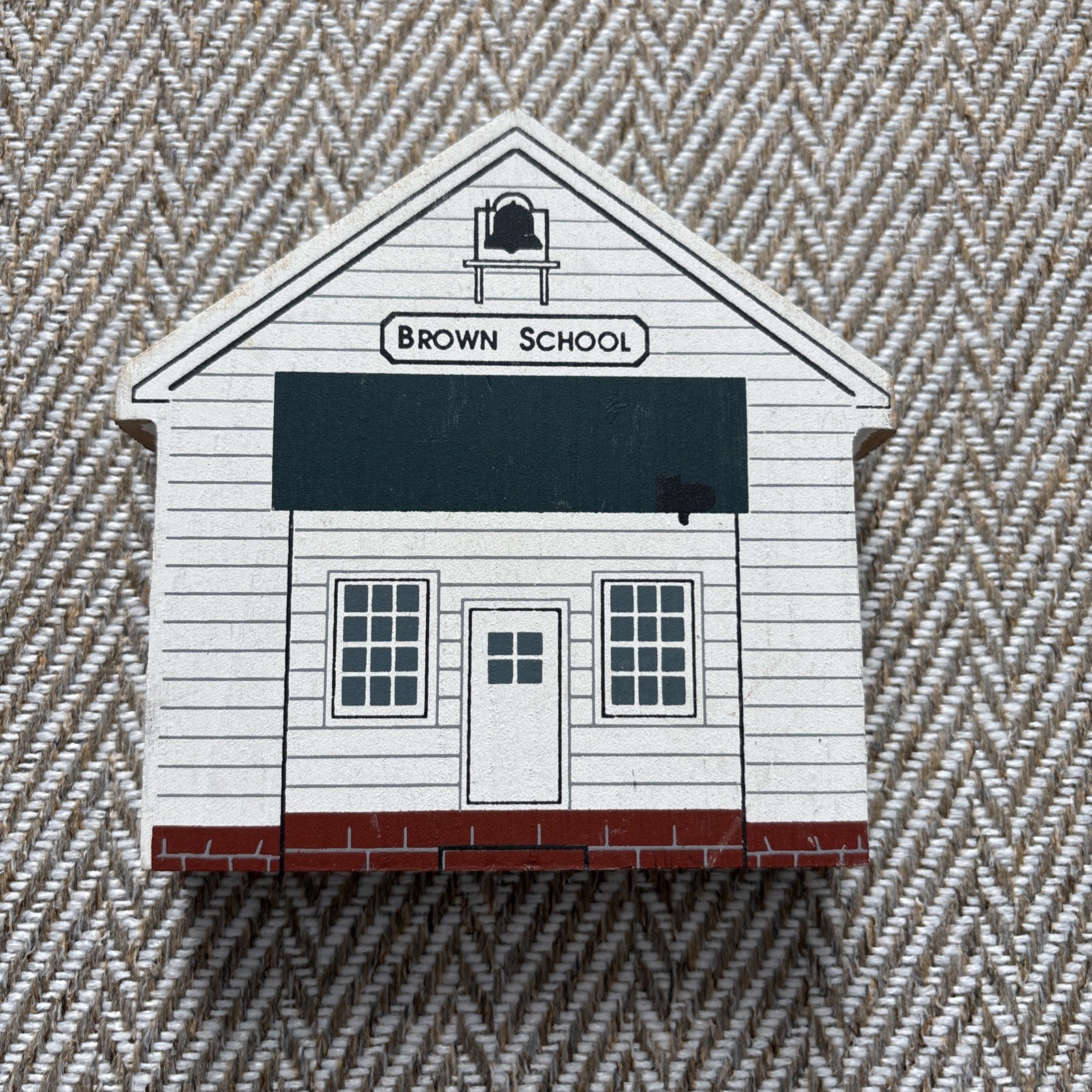 The Cat’s Meow Ohio Amish Series Brown School Wooden Shelf Sitter
