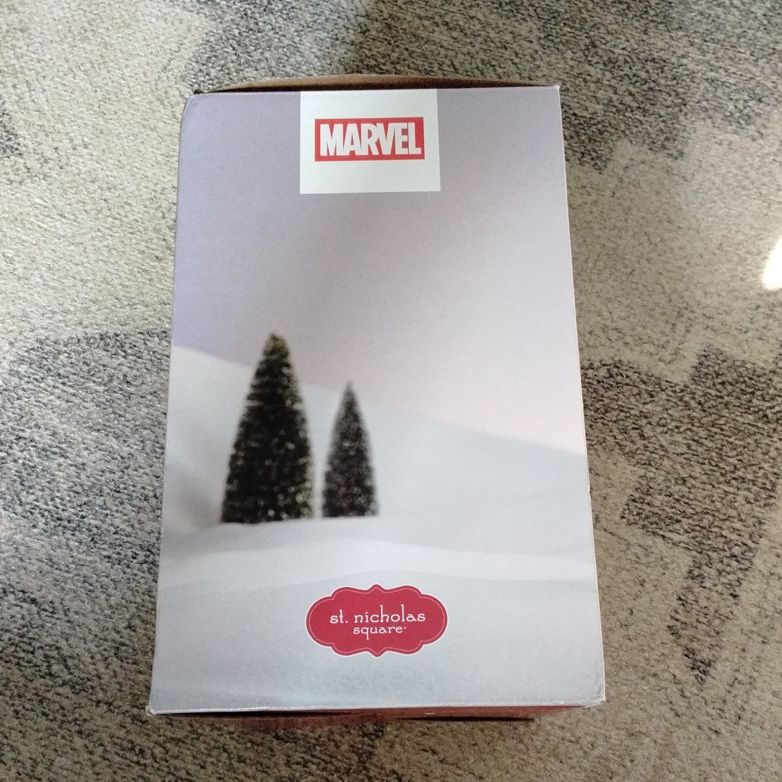 St. Nicholas Square Marvel Spider-Man Daily Bugle Village, Lit Battery Ceramic