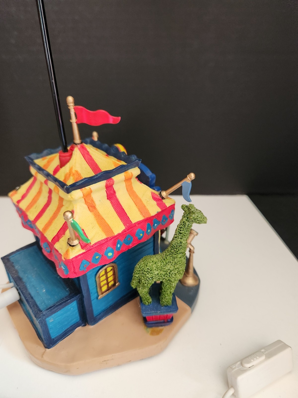 Vtg Lemax 2006 Village Balloon Rides Carnival Circus Lighted Moves 644916 W/Box