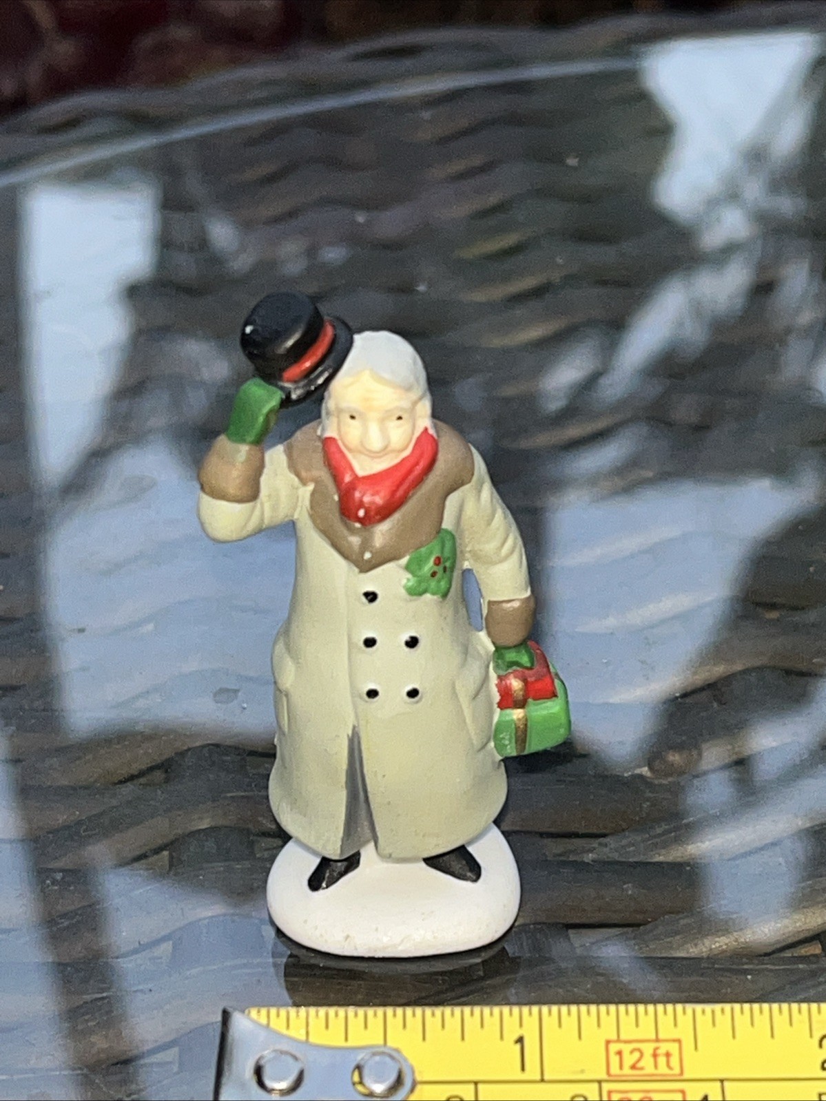 DEPT 56 Christmas Village H.V. Series REPLACEMENT FIGURE Gentleman Tipping Hat