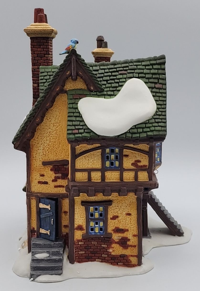 Dept 56 Wingham Lane Parrot Seller Light Cages Sign Orig Box & Foam READ BLUE