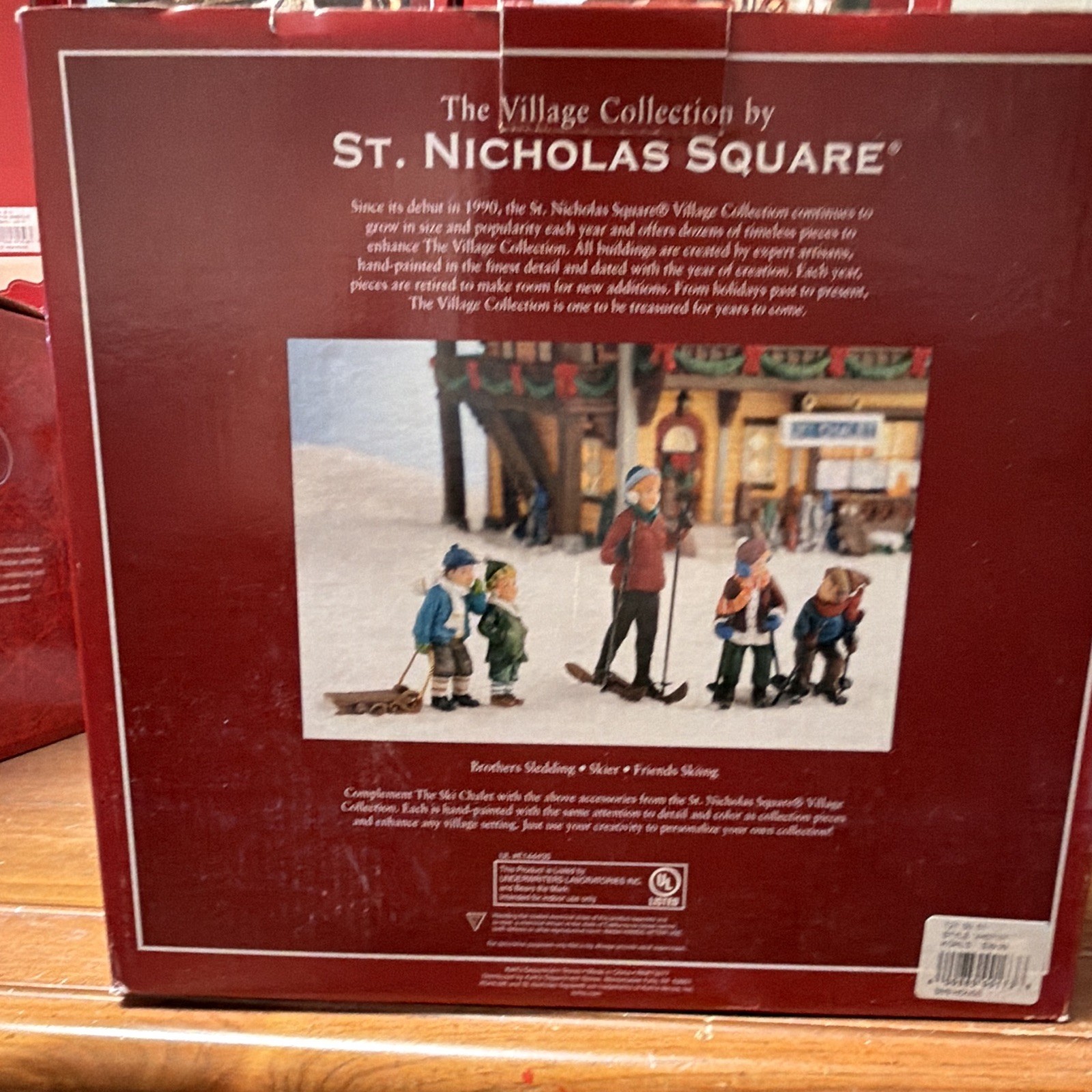 St. Nicholas Square Village Collection Ski Chalet Illuminated Boxed 2007