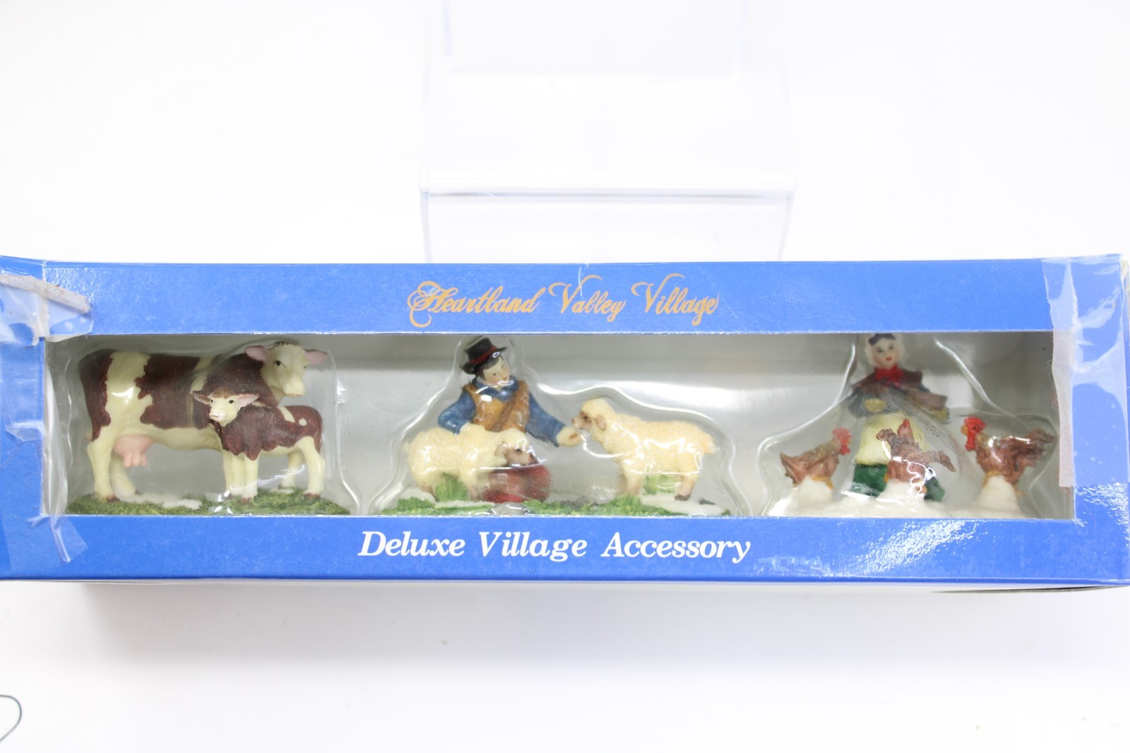 Heartland Valley Village Deluxe Village Accessory Farm Animals Cow Sheep Chicken