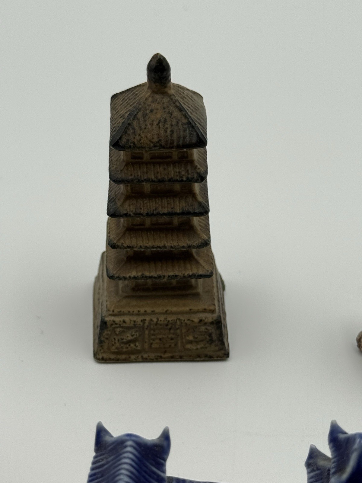 Vintage Chinese miniature ceramic part of a village collectible