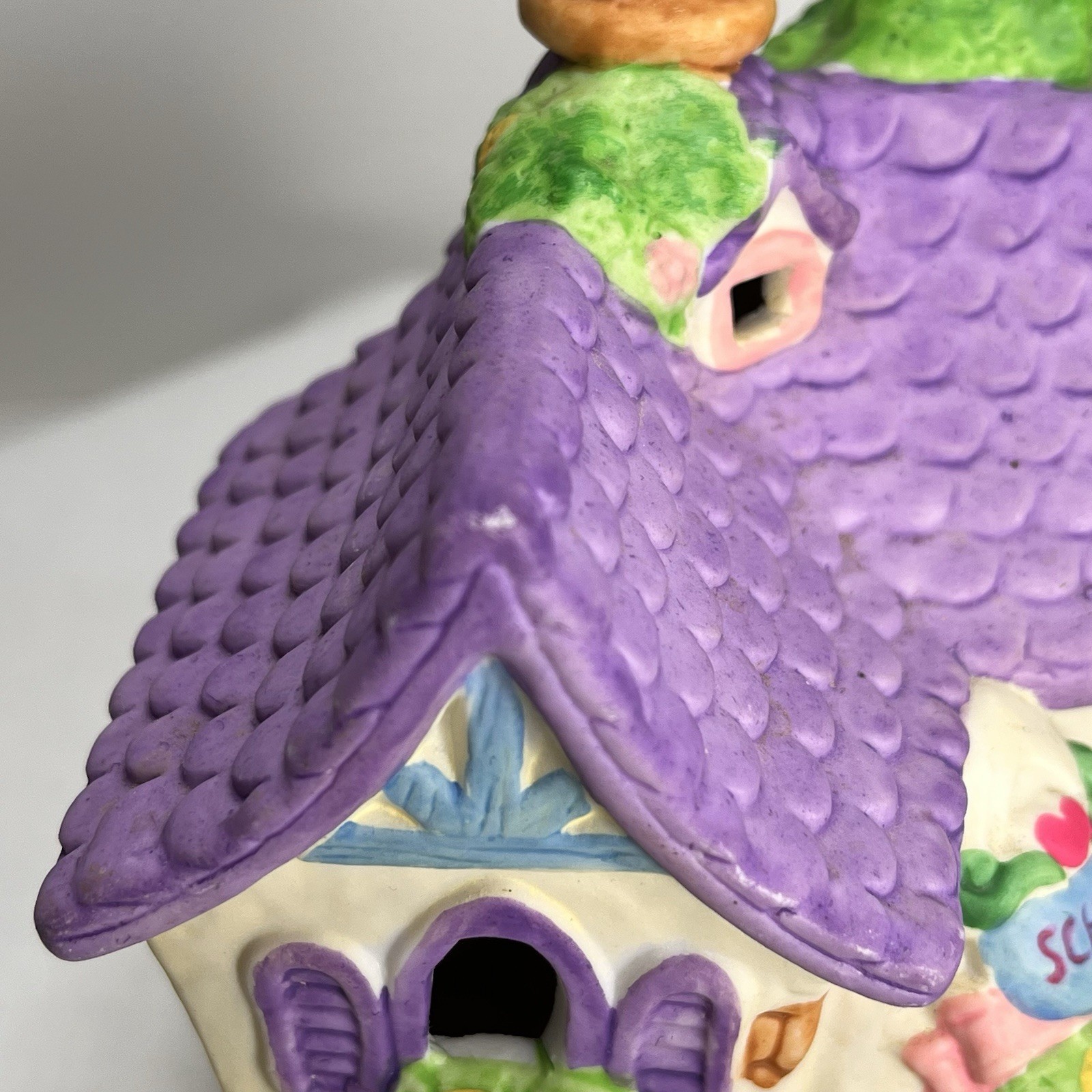 Cottontale Cottages Easter Village School Porcelain Lighted House *READ- Repair