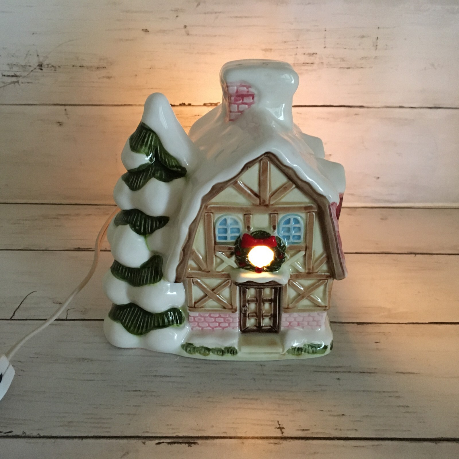 Winter Cottage Christmas Village House Japan Music Vintage Takahashi Light