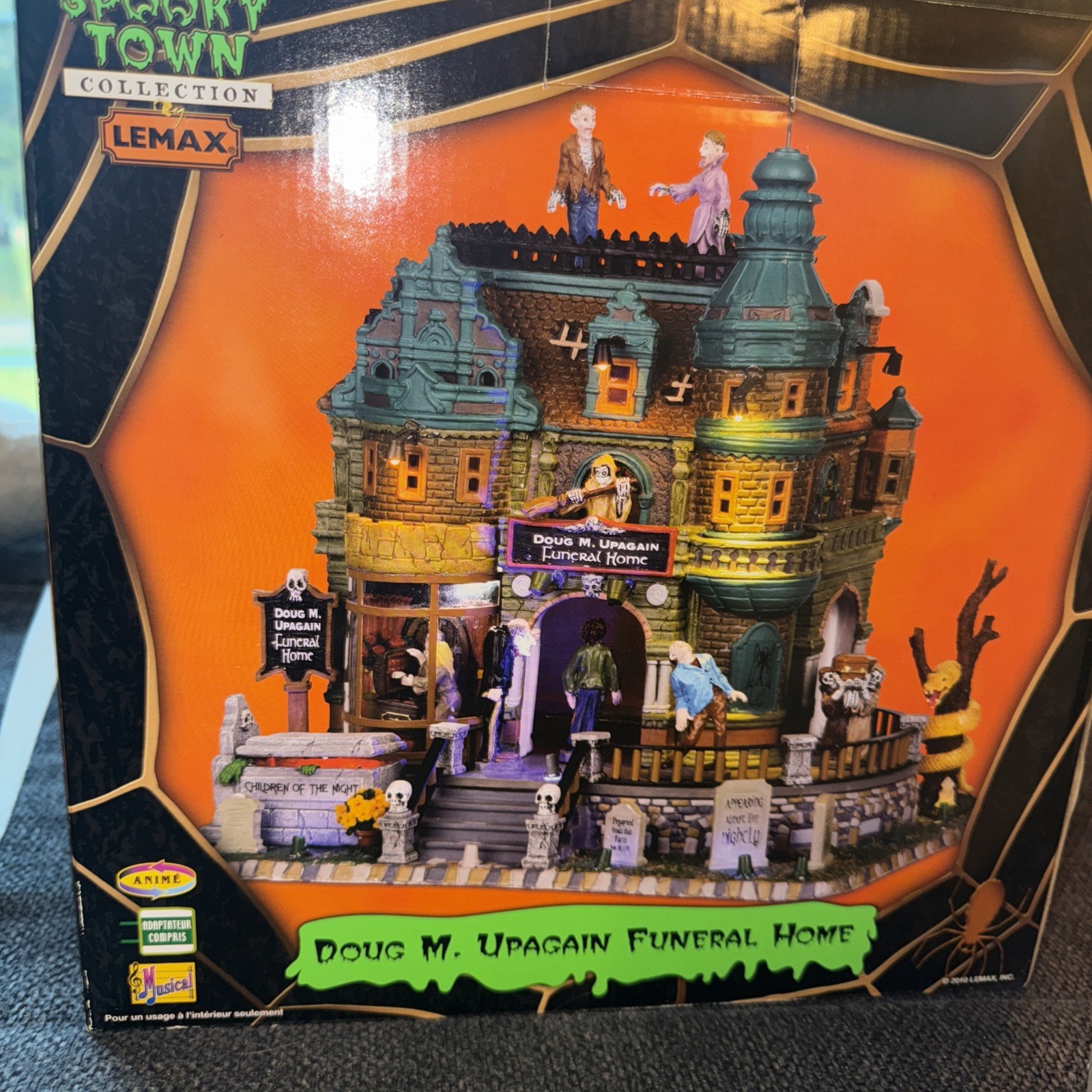 Lemax Spooky Town – Doug M. Upagain Funeral Home (RARE) Open Box See Description