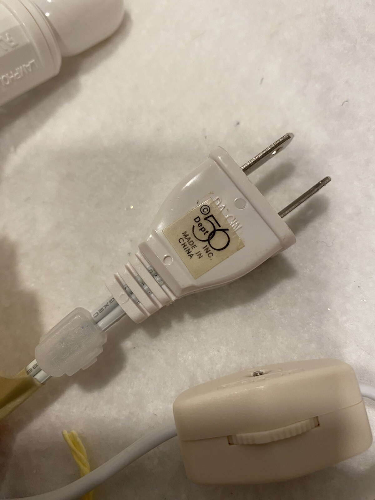 3 Socket Light Cord Set Dept 56 Christmas Village Sets On/Off Switch C7