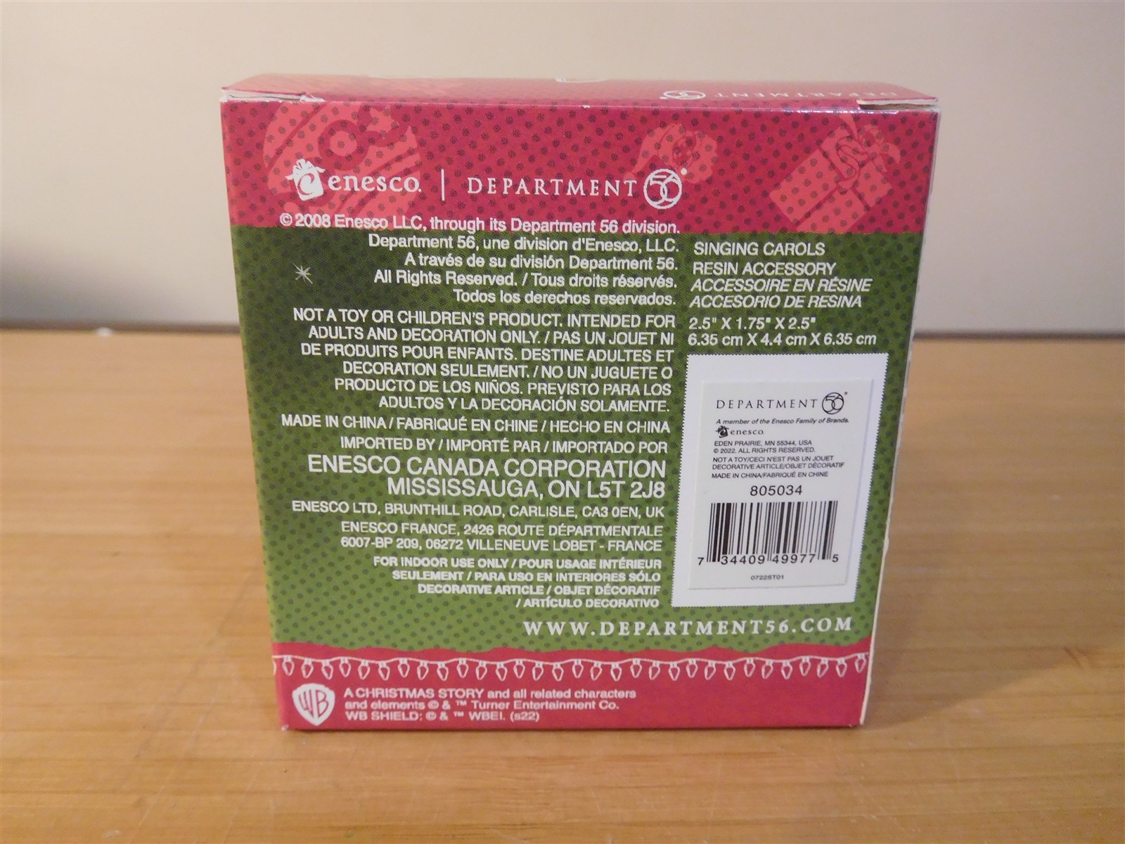 Dept 56 – A Christmas Story – Singing Carols – #805034 – NIB Free Ship