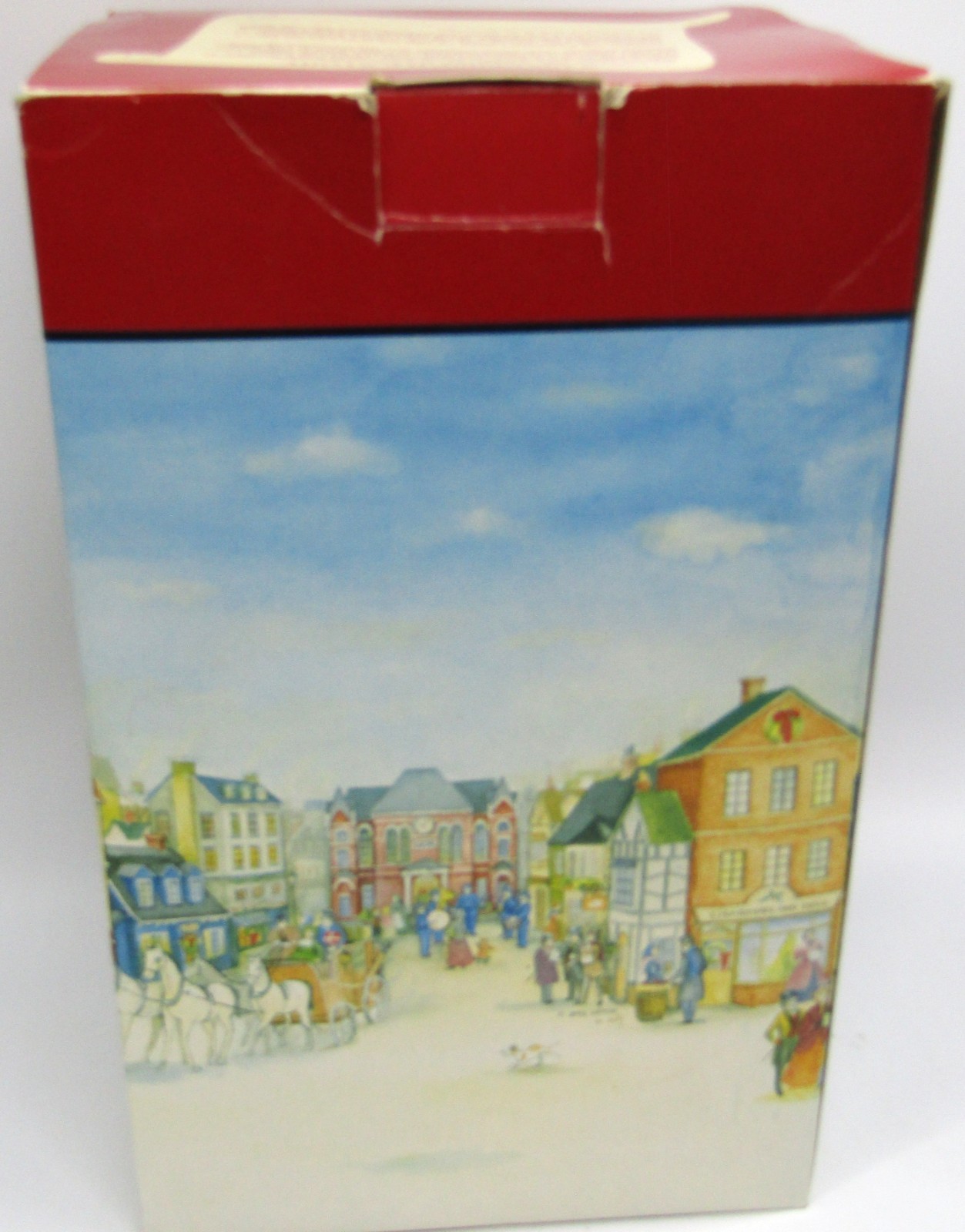 Vintage Lemax 1991 Porcelain Lighted Decorated 4 Story Christmas House.