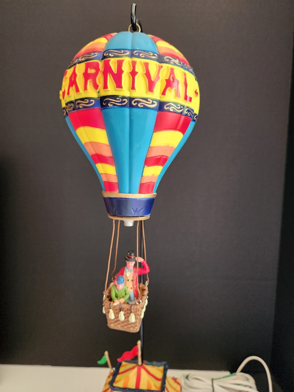 Vtg Lemax 2006 Village Balloon Rides Carnival Circus Lighted Moves 644916 W/Box