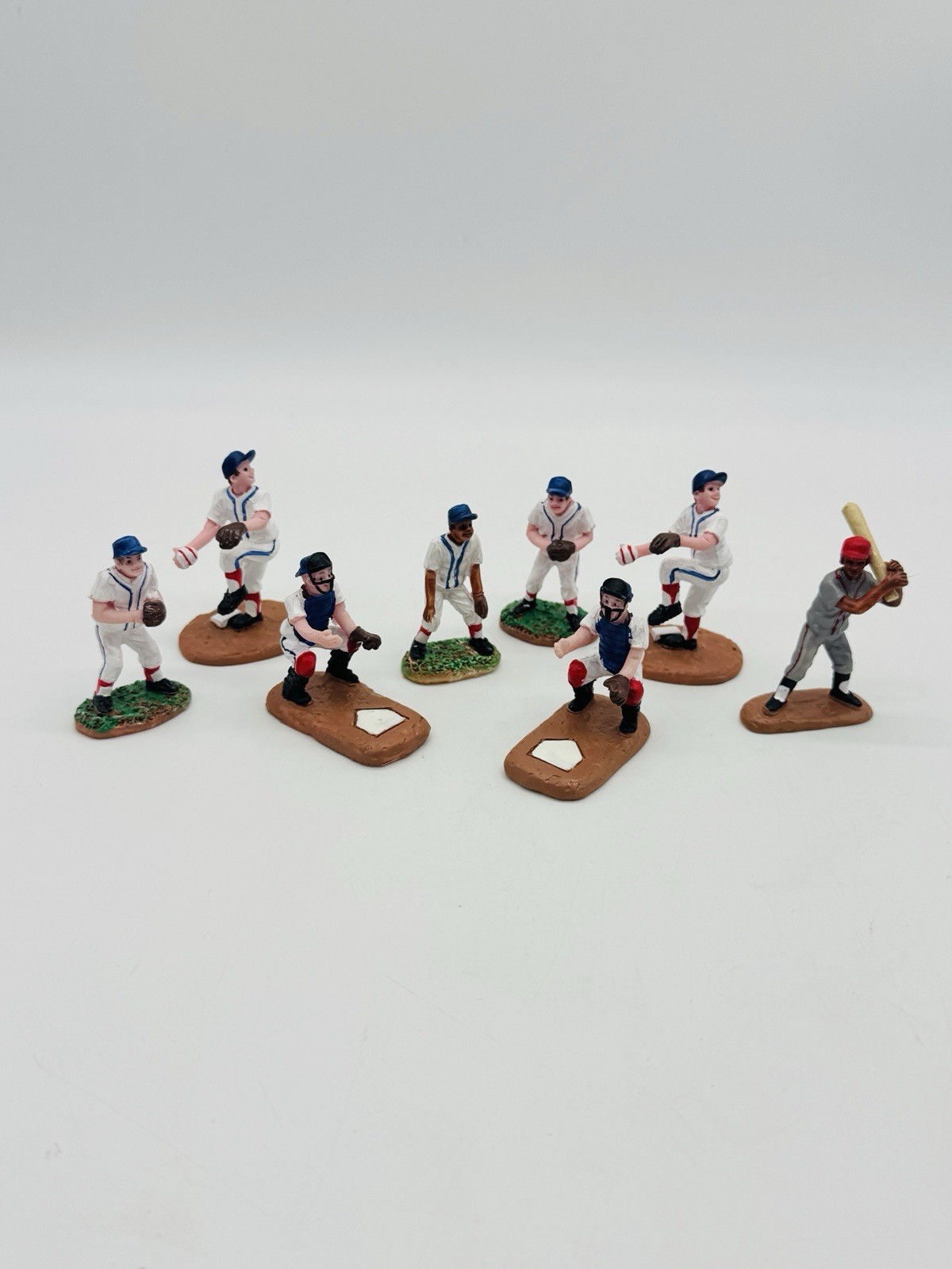 Lemax Baseball Buddies Figurine Set of 8 Figures Retired Set 82601 Americana
