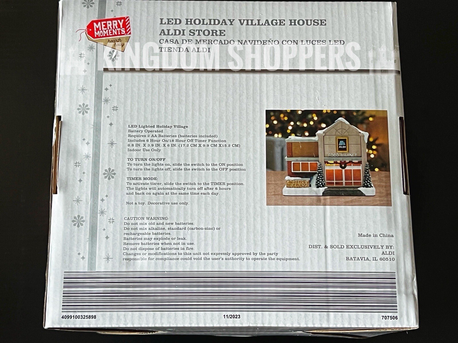 2023 Aldi Light Up Christmas Village LED Food Market Holiday Decor Viral NEW