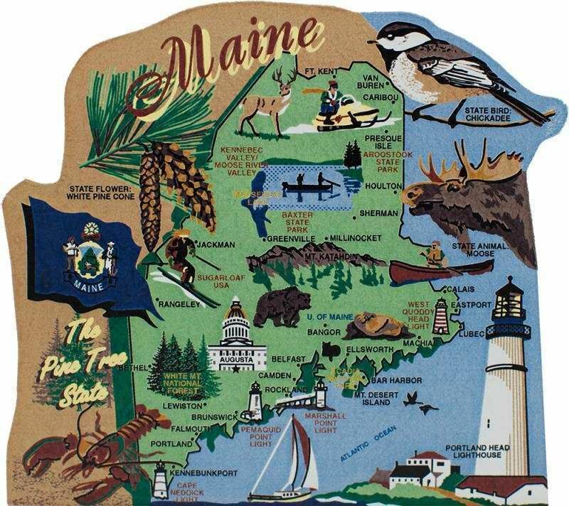 Cat’s Meow Village US MAP Maine Pine Tree State #RA667 NEW *SHIPPING DISCOUNTS*