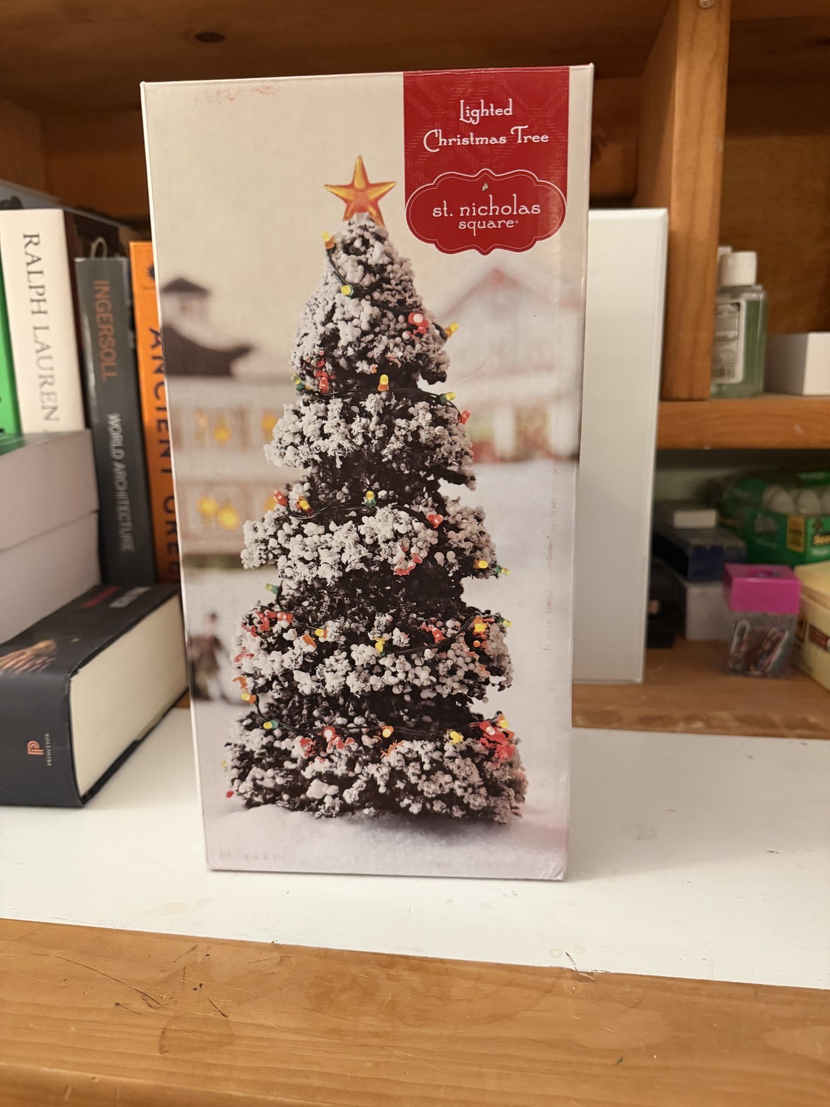 St. Nicholas Square Village Bundle Lot | Christmas Tree, Fences, Light Posts
