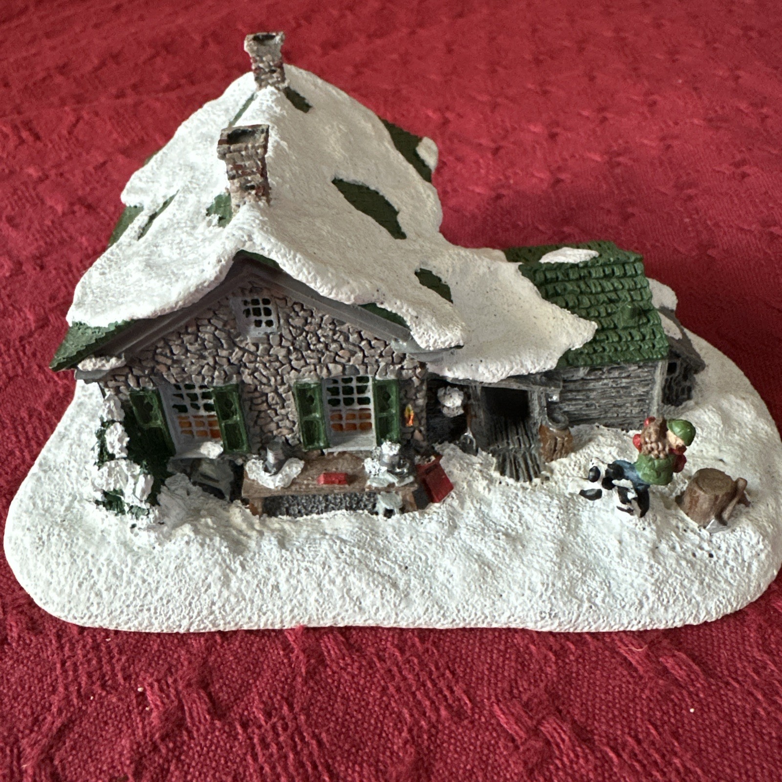 Norman Rockwell Evergreen Cottage Hometown America Sculpture 1992 A3016