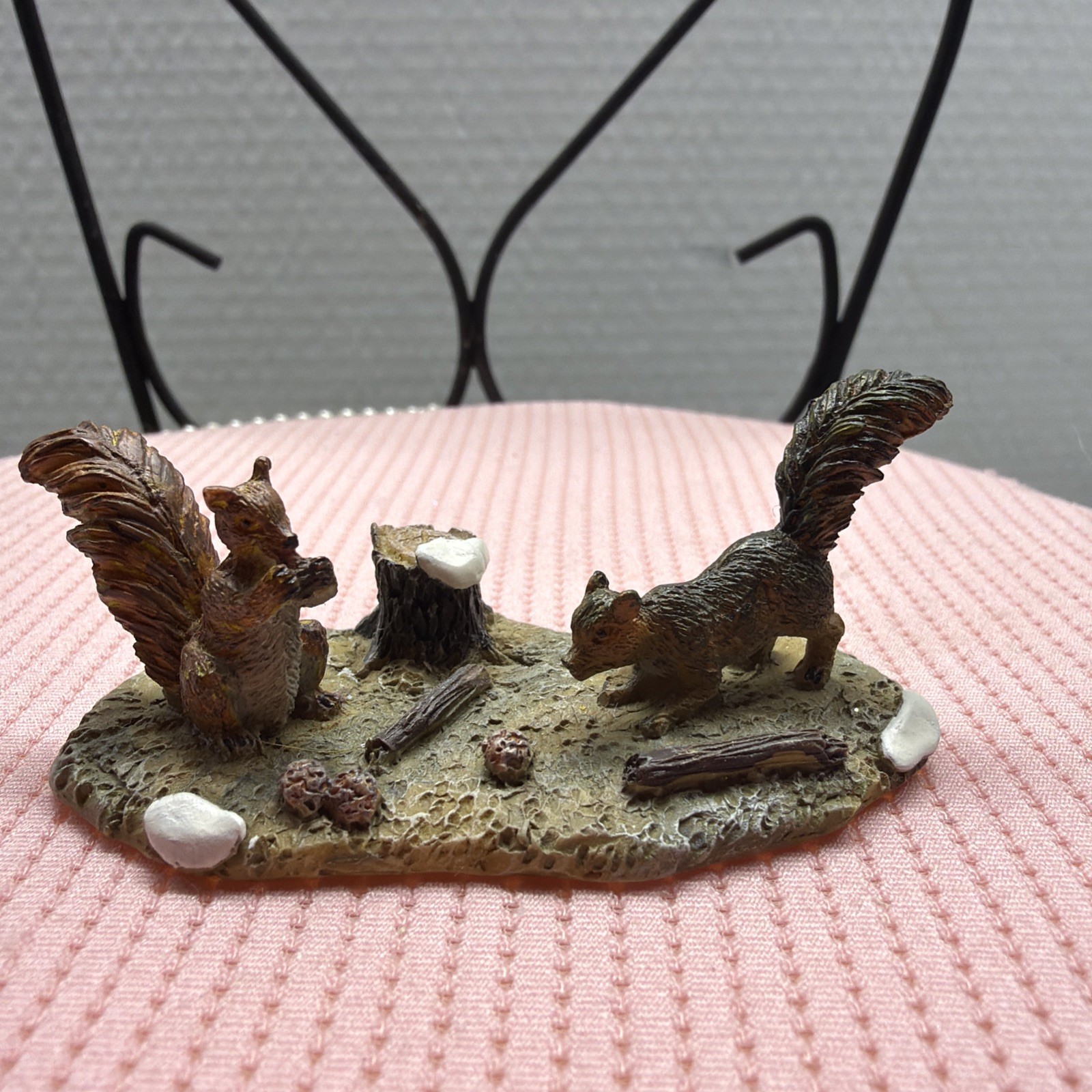Lemax Figurine Two Squirrel Woodland Animals Christmas Village Accessory 1×3 In