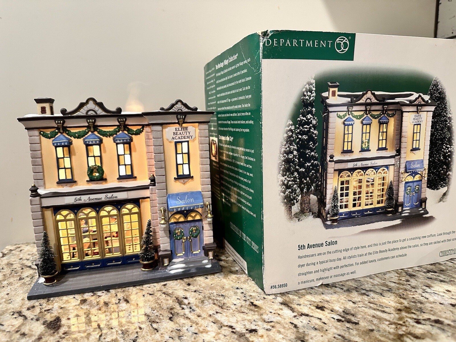 5th Avenue Salon – Department 56 – Christmas In The City – Lighted with Box