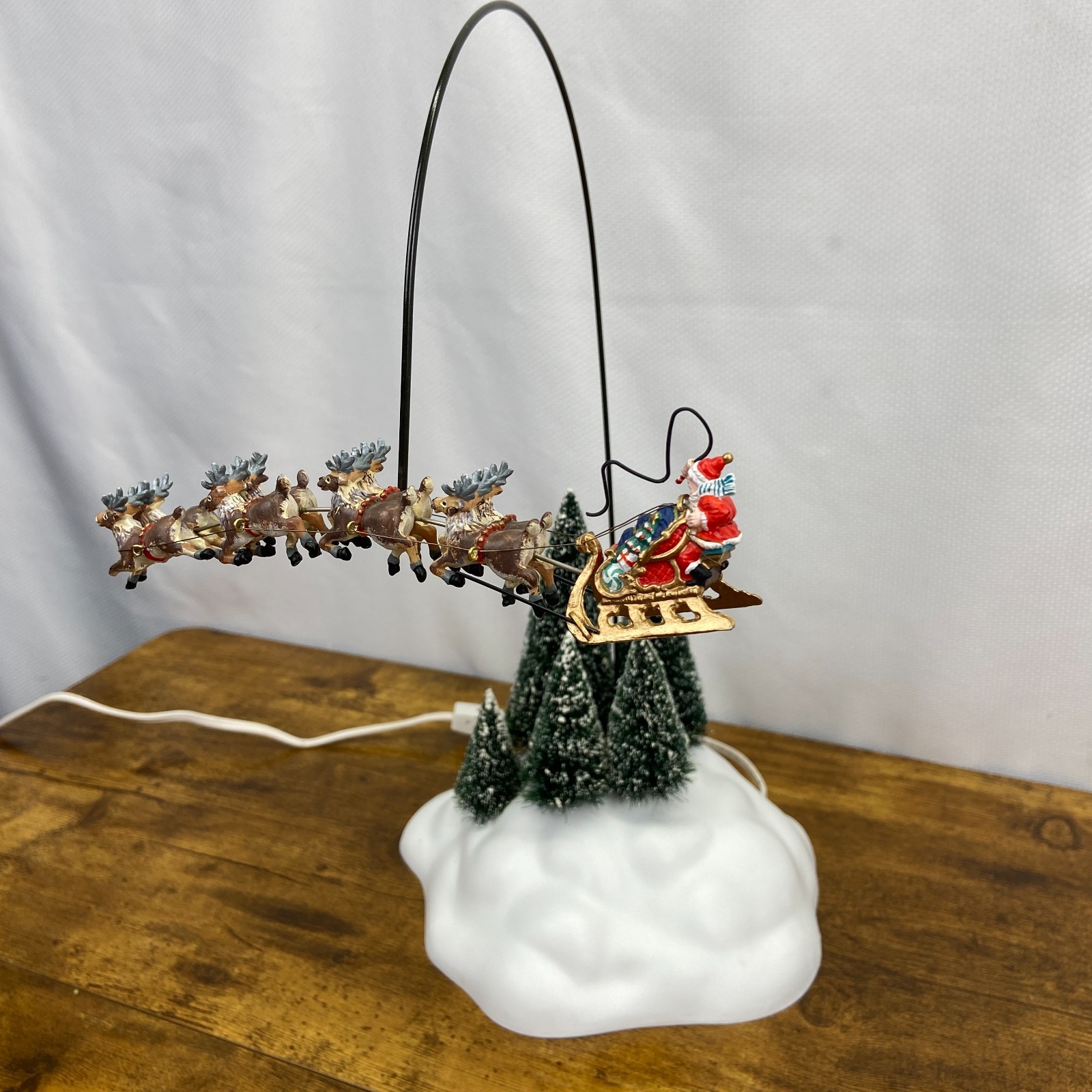 Department 56 “Up, Up & Away” Animated Santa Reindeer and Sleigh #52593