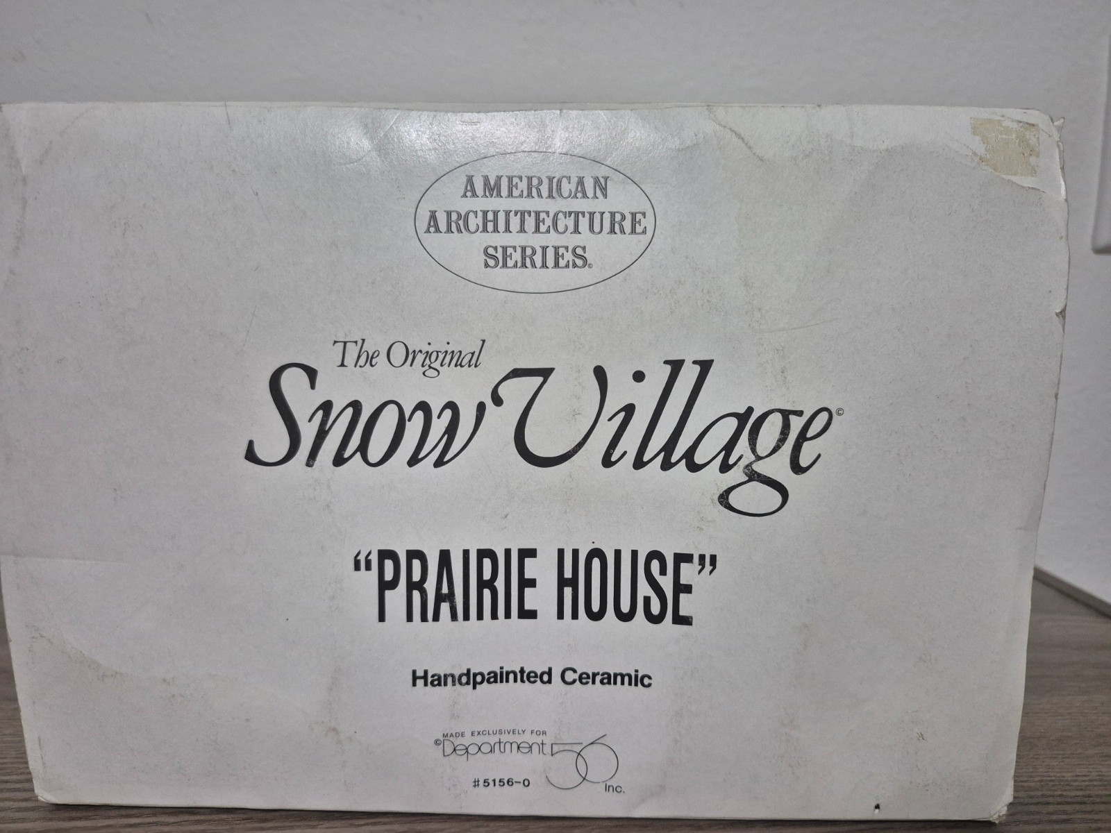Dept 56 Original Snow Village Prairie House American Architecture Series Vintage